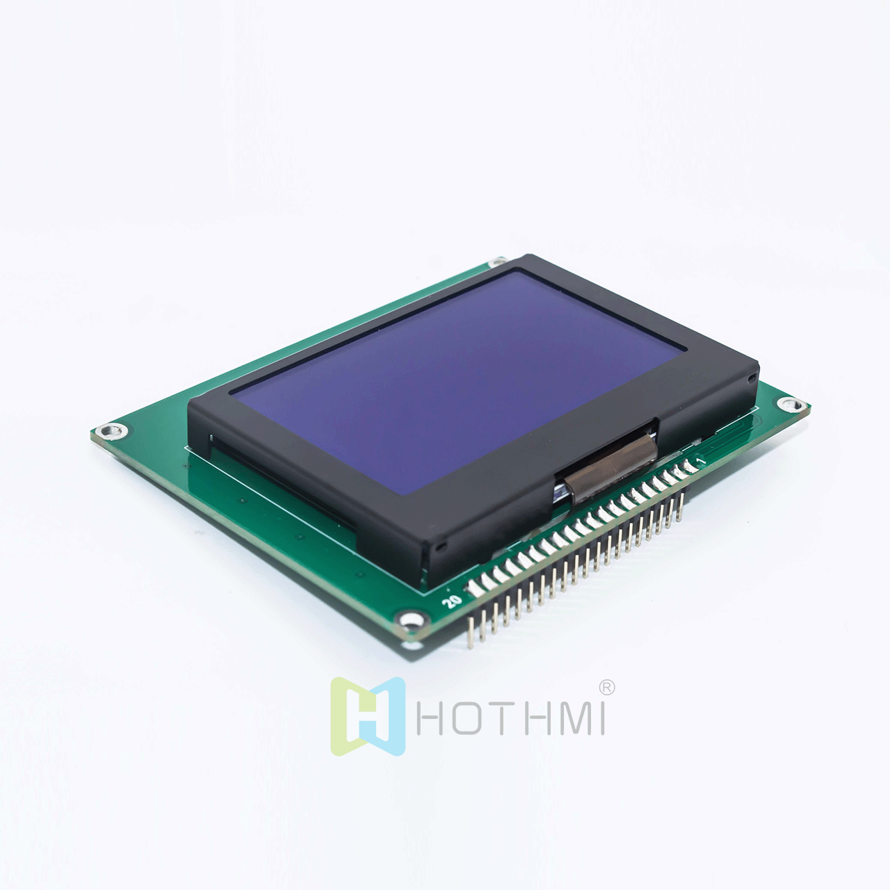 2.7 Inch Graphic 128x64 Graphic LCD Display | DFSTN Negative | White Backlight | SPI Interface | Arduino | White on Black