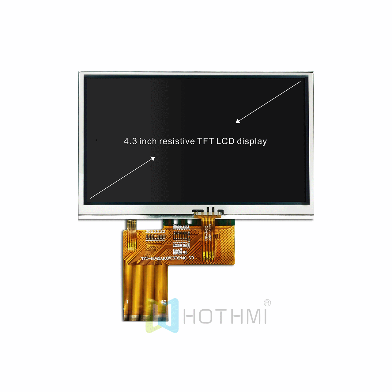 4.3 Inch TFT LCD Display Module | Resistive Touchscreen With ST7262 Controller