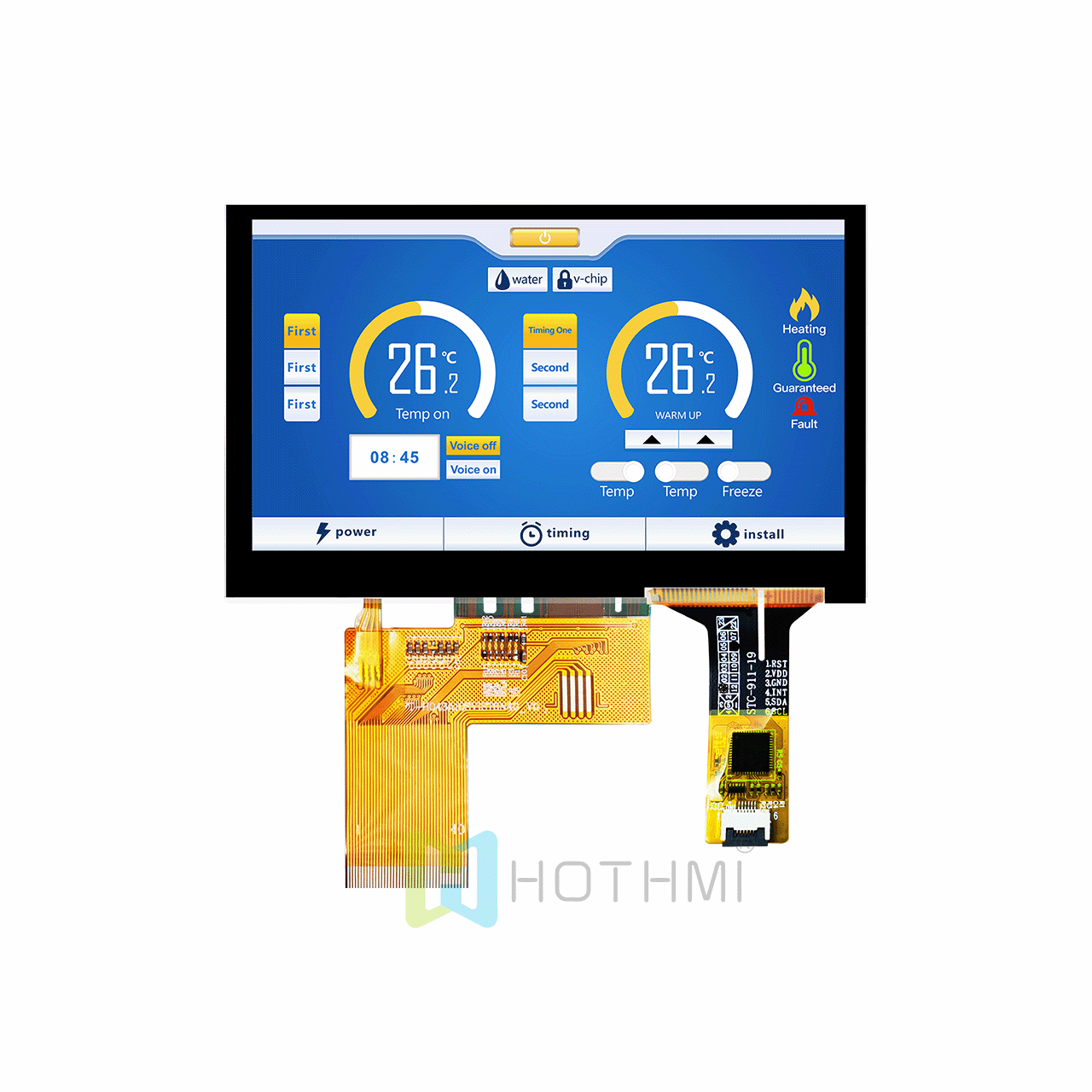 4.3-Inch TFT LCD Display Module With Capacitive Touch Screen