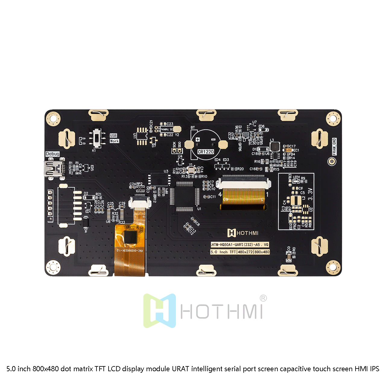 5.0 Inch Smart TFT LCD Display With Capacitive Touchscreen