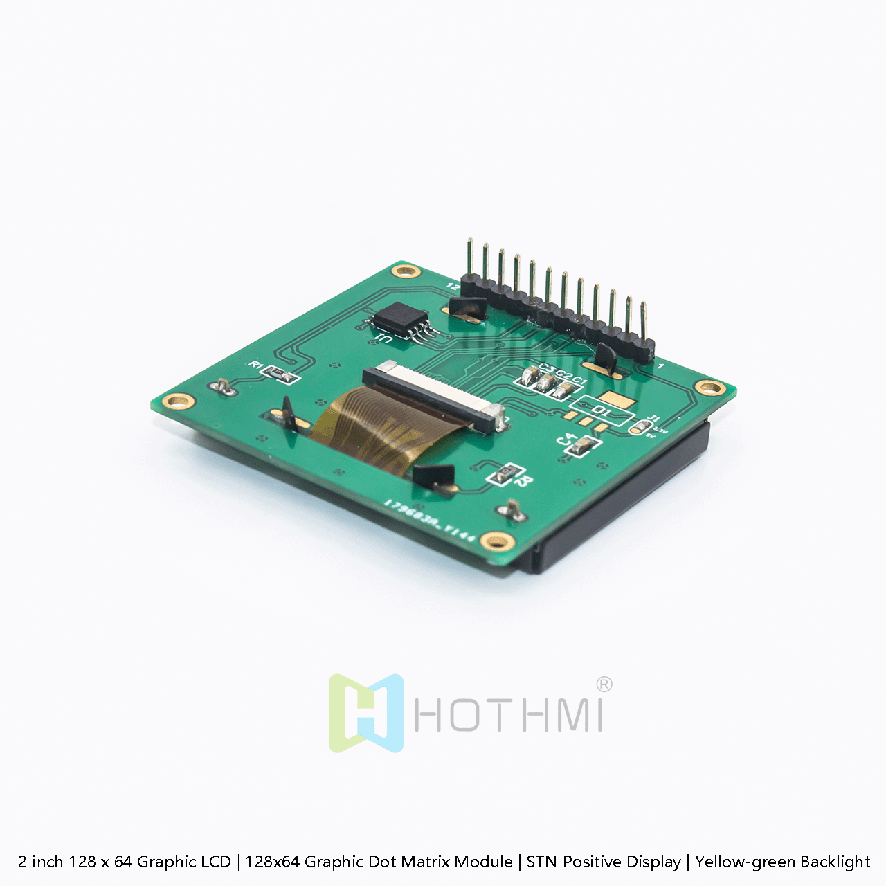 2 inch 128 x 64 Graphic LCD | For Arduino | White Backlight | 128x64 Graphic LCD Module | ST7567 SPI | STN Negative Display | White Characters on Blue Background