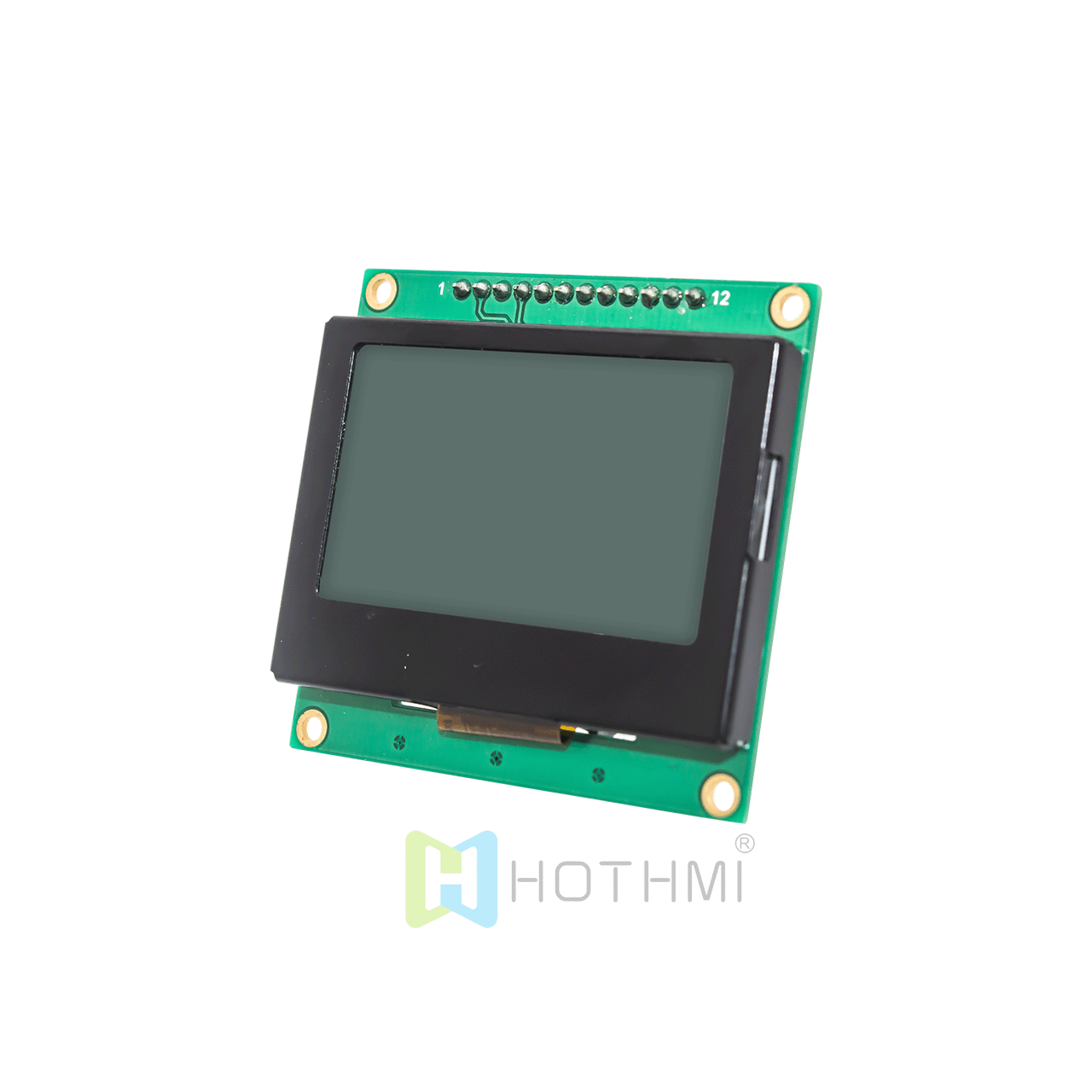 2" 128x64 Graphic LCD | Yellow-Green Display With Y-G Backlight