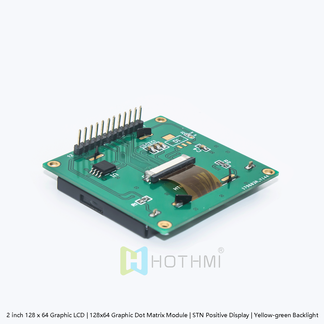 2" 128x64 Graphic LCD | 128 x 64 Graphic LCD | FSTN Positive | SPI Interface | RGB Red Green Blue Backlight