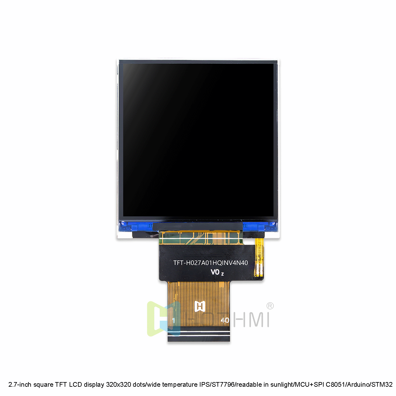 2.7 Inch TFT LCD Display 320x320 Square Screen With ST7796 Controller