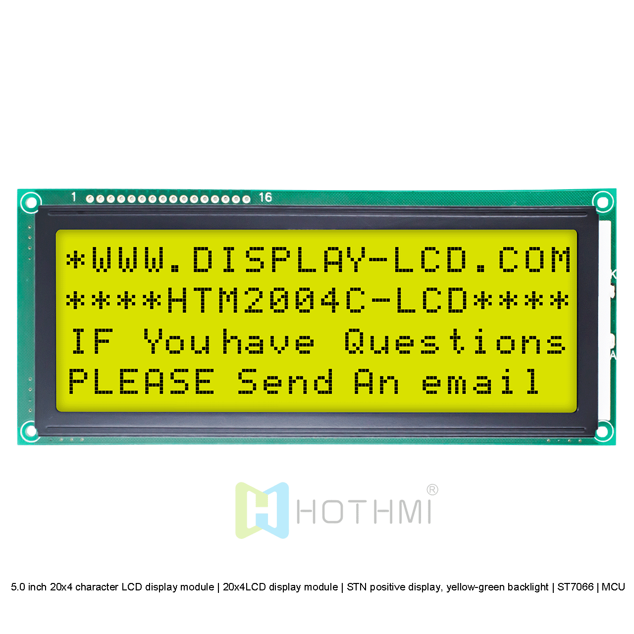 20x4 Character LCD Modules | STN+ Y-G Backlight For Arduino