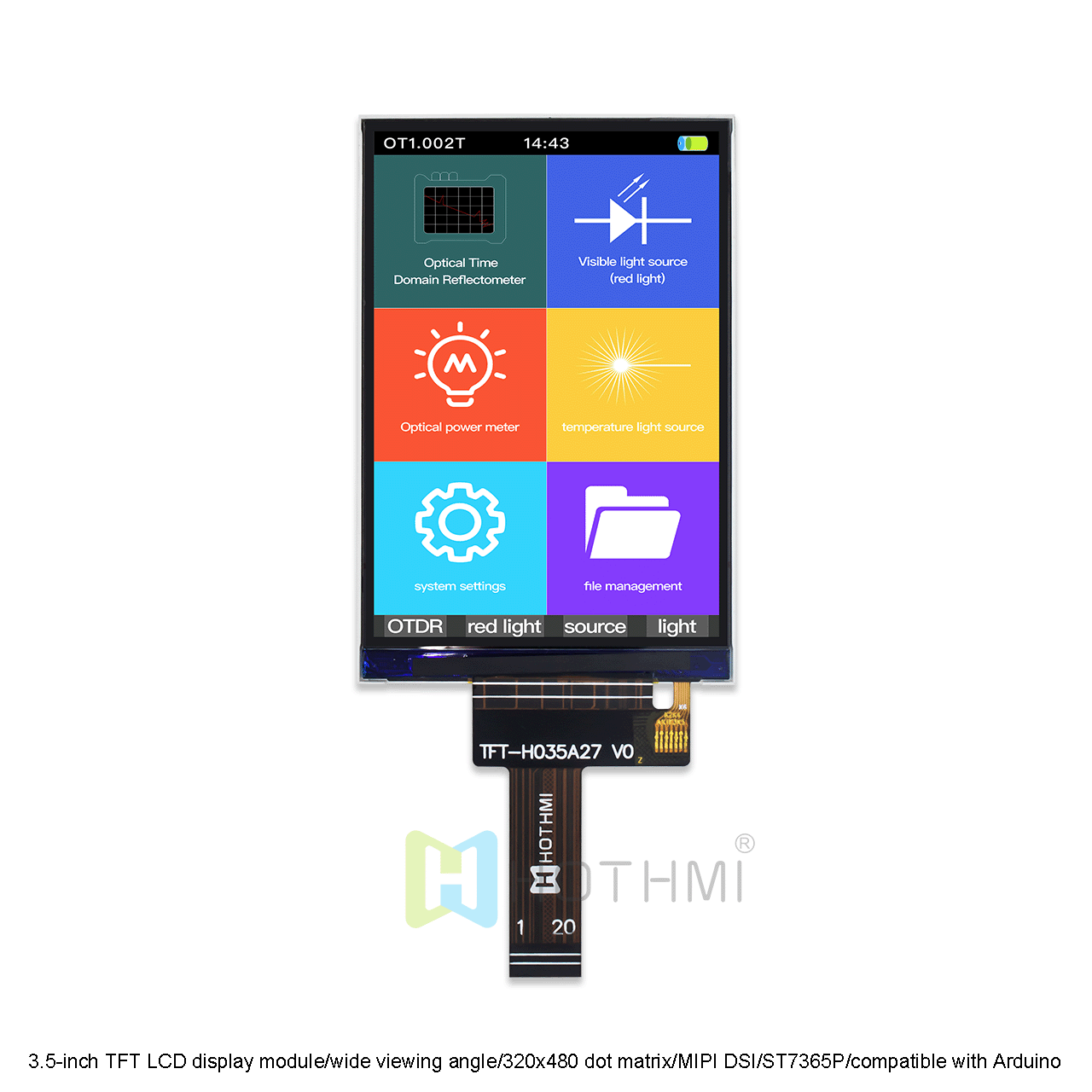 3.5 Inch TFT LCD Module 320x480 With MIPI DSI Interface