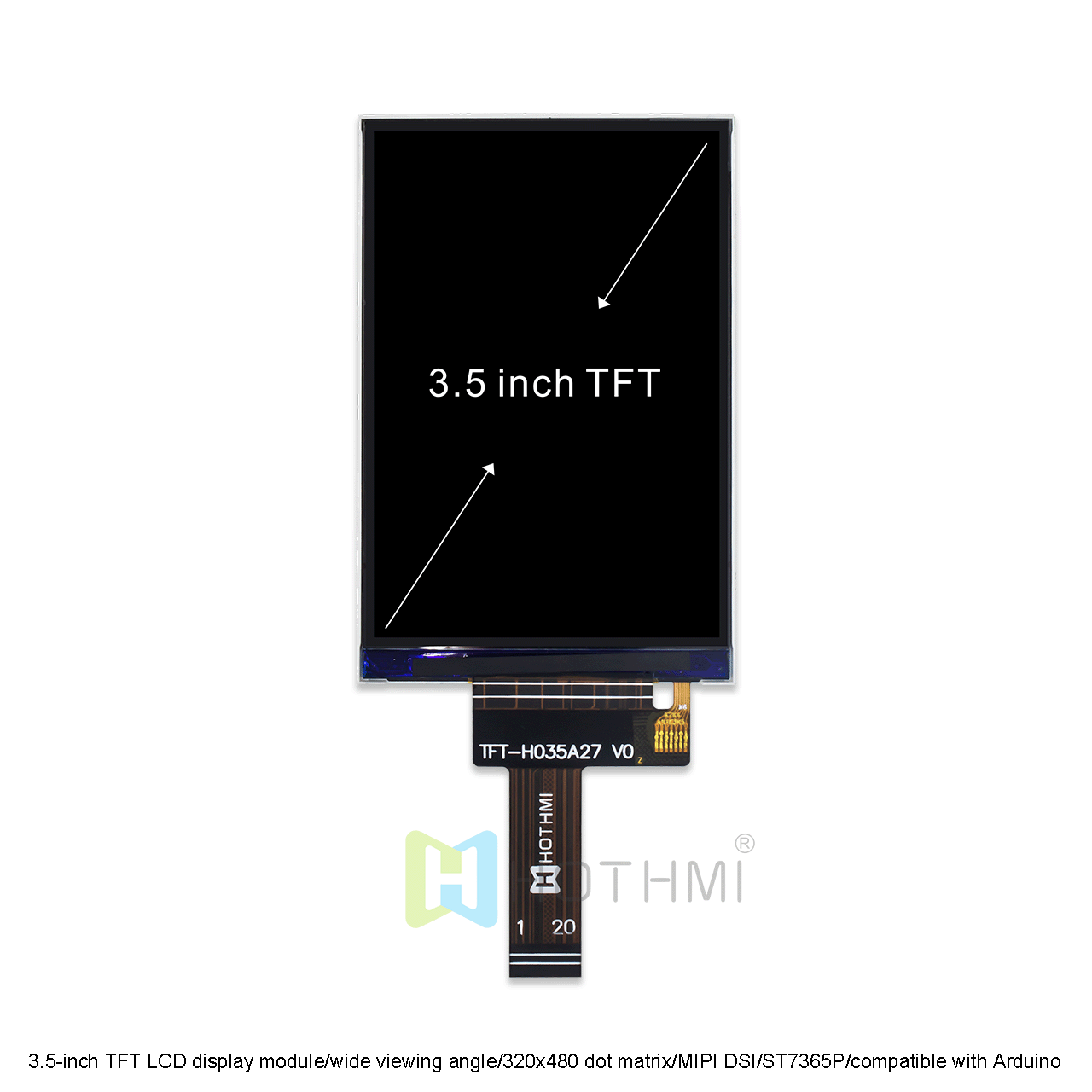 3.5 Inch TFT LCD Module 320x480 With MIPI DSI Interface
