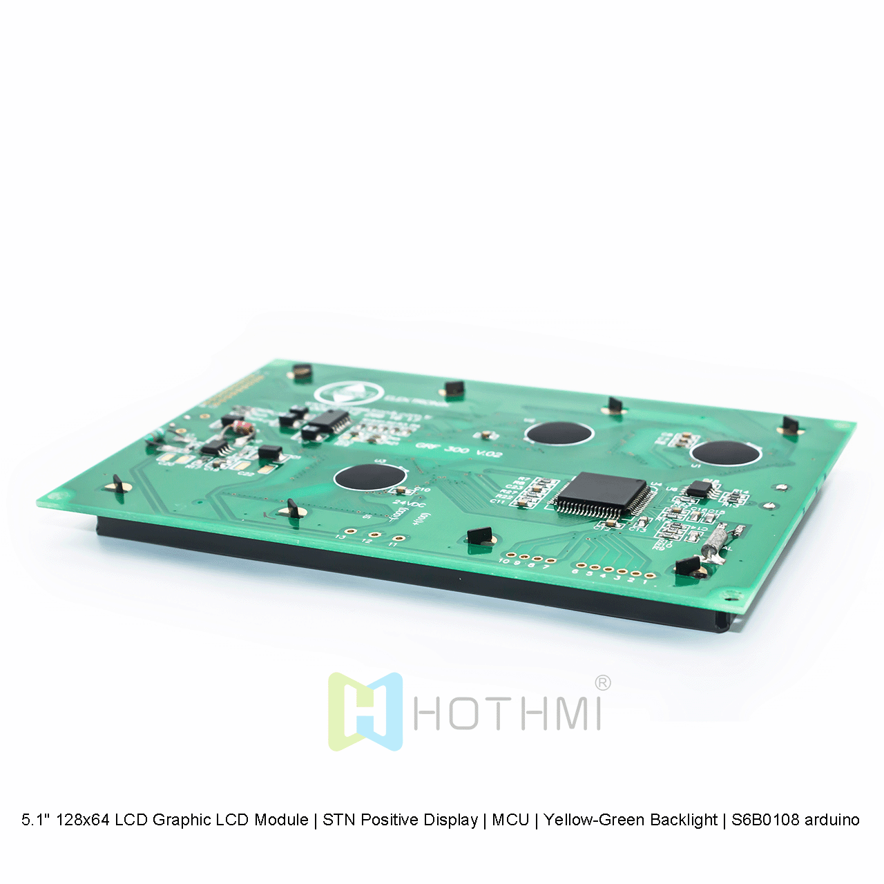 5.1" 128x64 LCD Graphic LCD Module | STN Positive Display | MCU | Yellow-Green Backlight | S6B0108 arduino