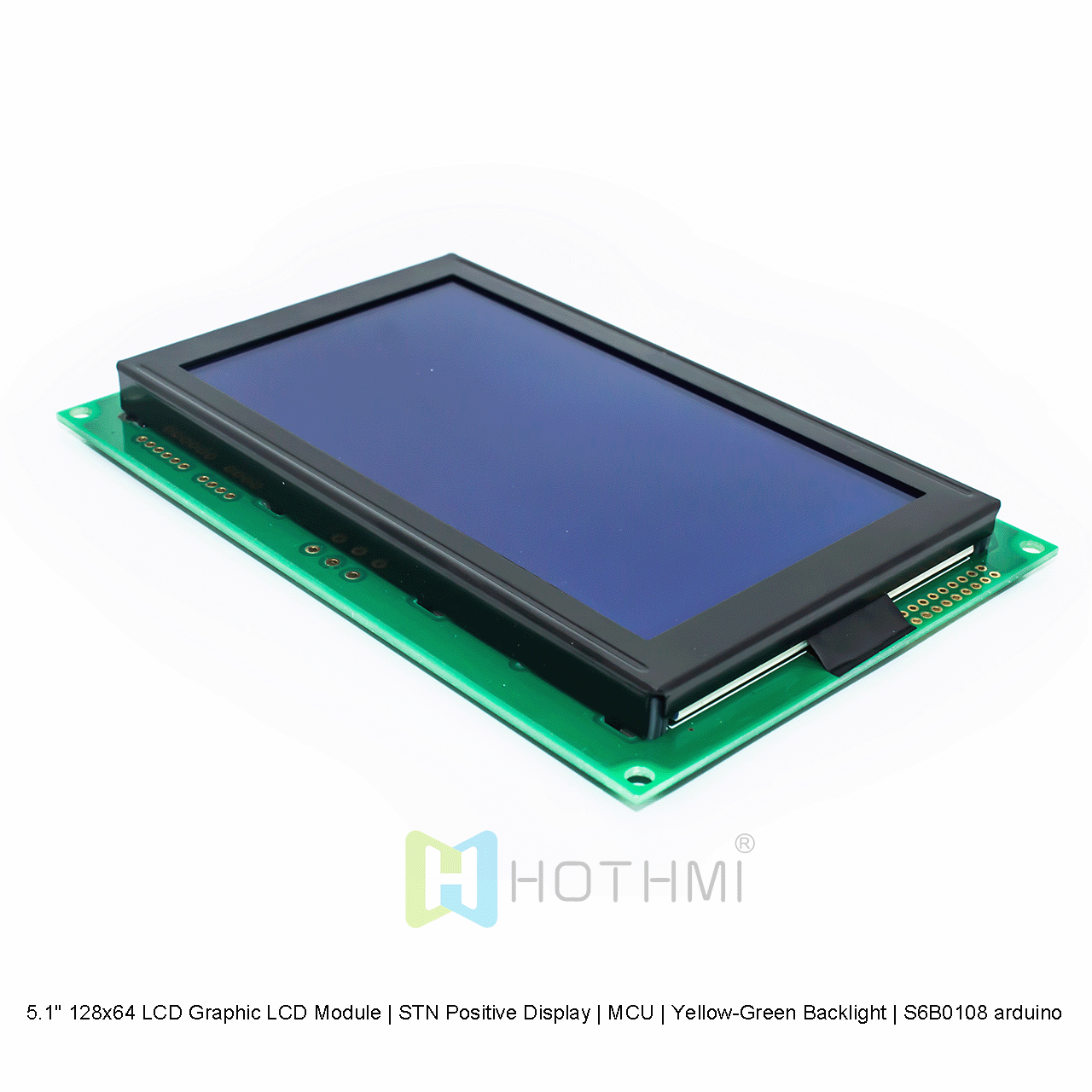 5.1" 128x64 LCD Graphic LCD Module | STN Positive Display | MCU | Yellow-Green Backlight | S6B0108 arduino
