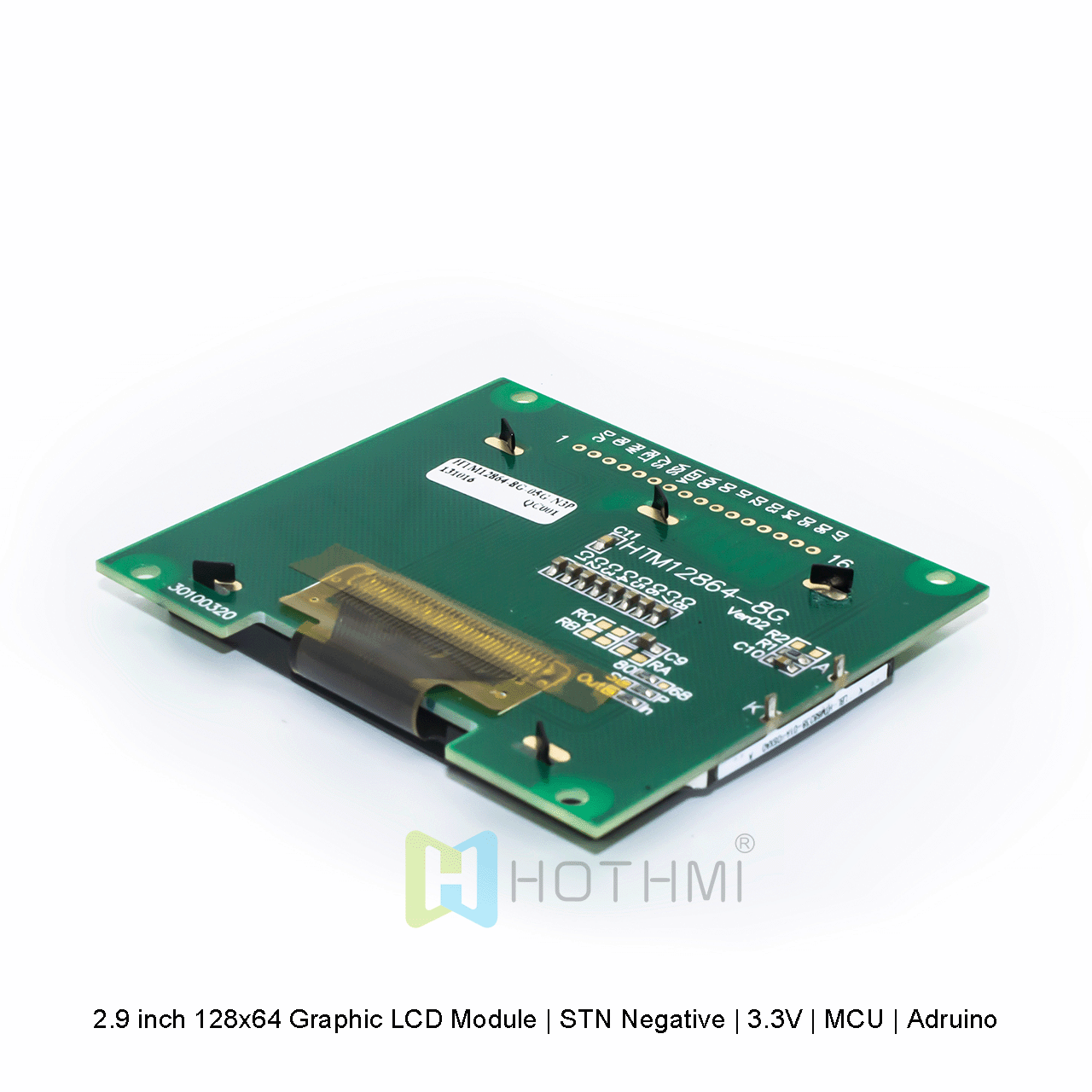 2.9 inch 128x64 Graphic LCD Module | STN Positive | 3.3V | MCU | Arduino