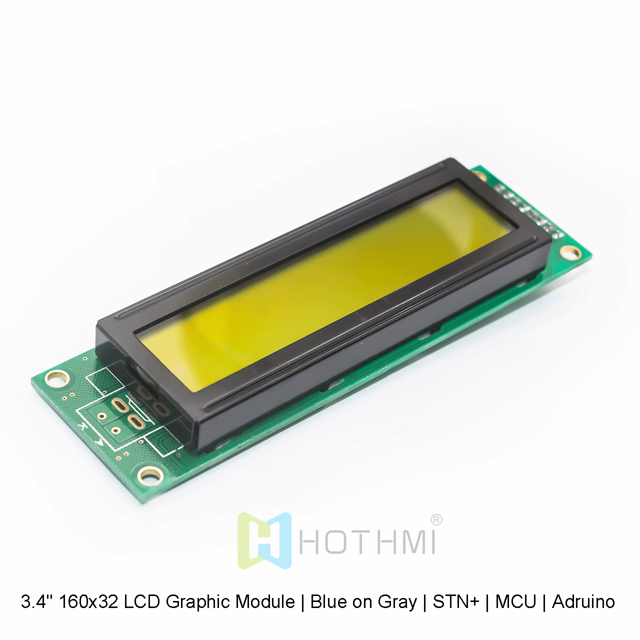 3.4" 160x32 LCD Graphic Module | Blue on Gray | STN+ | MCU | Arduino