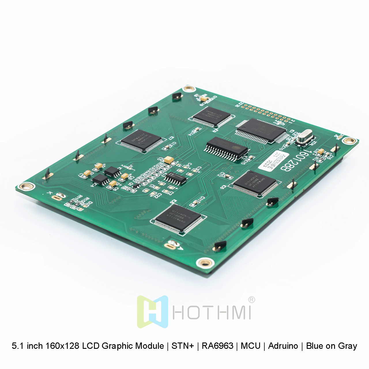 5.1 inch 160x128 LCD Graphic Module | STN+ | RA6963 | MCU | Arduino | Blue on Gray