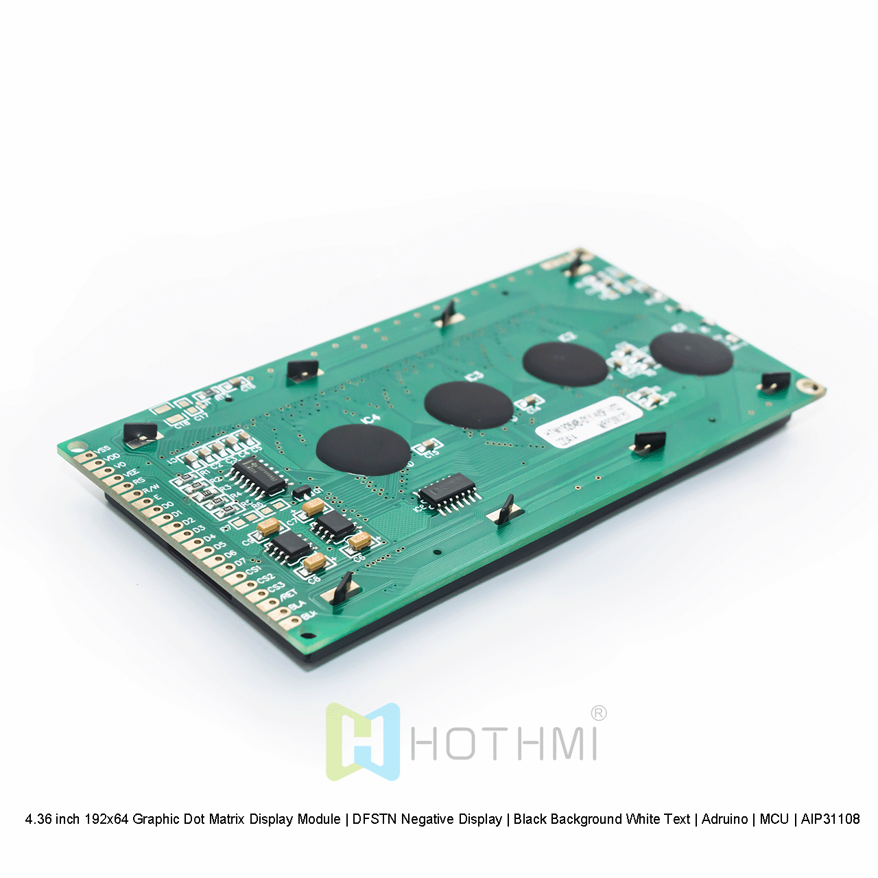 192 x 64 Graphic LCD Display Module | DFSTN-Black With White Backlight AIP31108