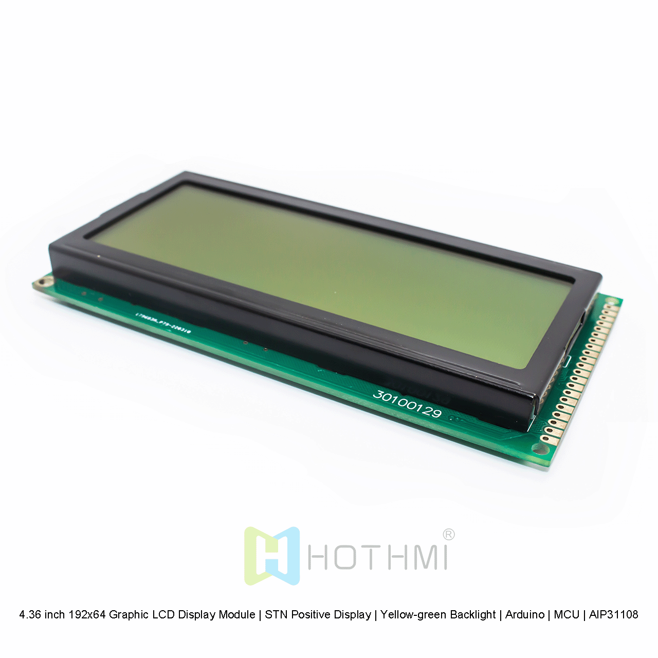4.36 inch 192x64 Graphic LCD Display Module | STN Positive Display | Yellow-green Backlight | Arduino | MCU | AIP31108