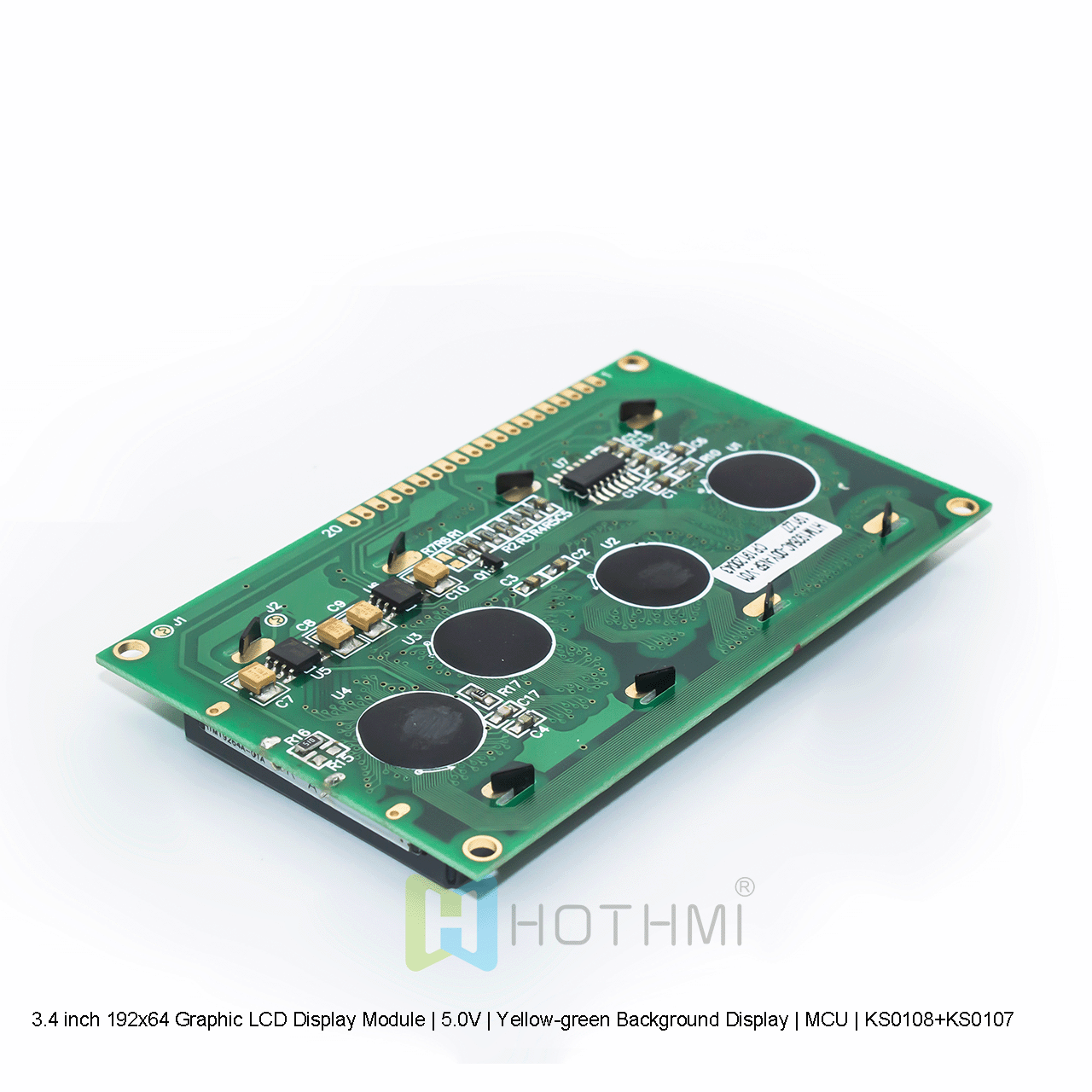 3.4 Inch 192x64 Graphic LCD Module | Yellow-Green Display