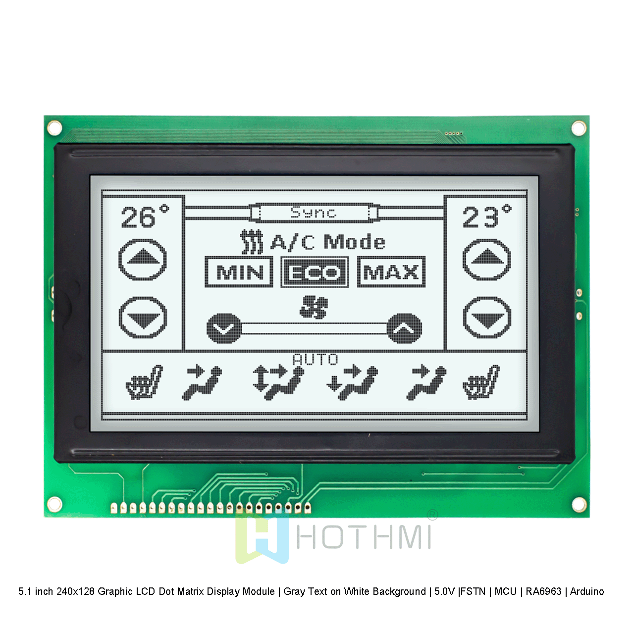 240x128 Graphic LCD Display Module | FSTN+With White Backlight RA6963 For Arduino