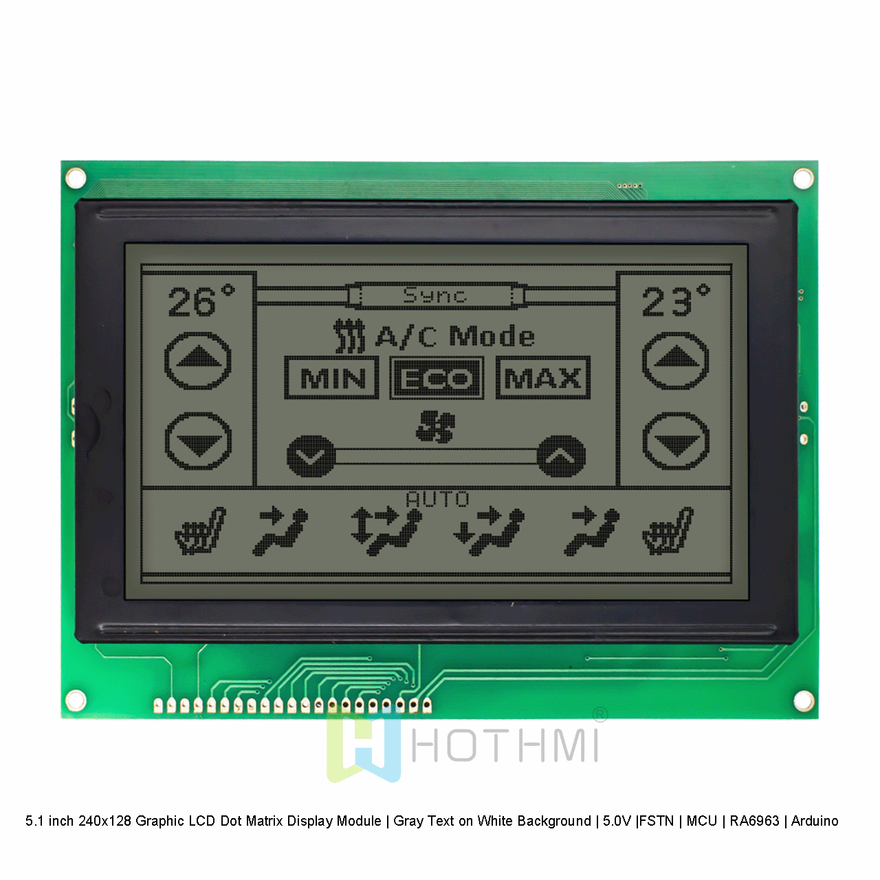 240x128 Graphic LCD Display Module | FSTN+With White Backlight RA6963 For Arduino