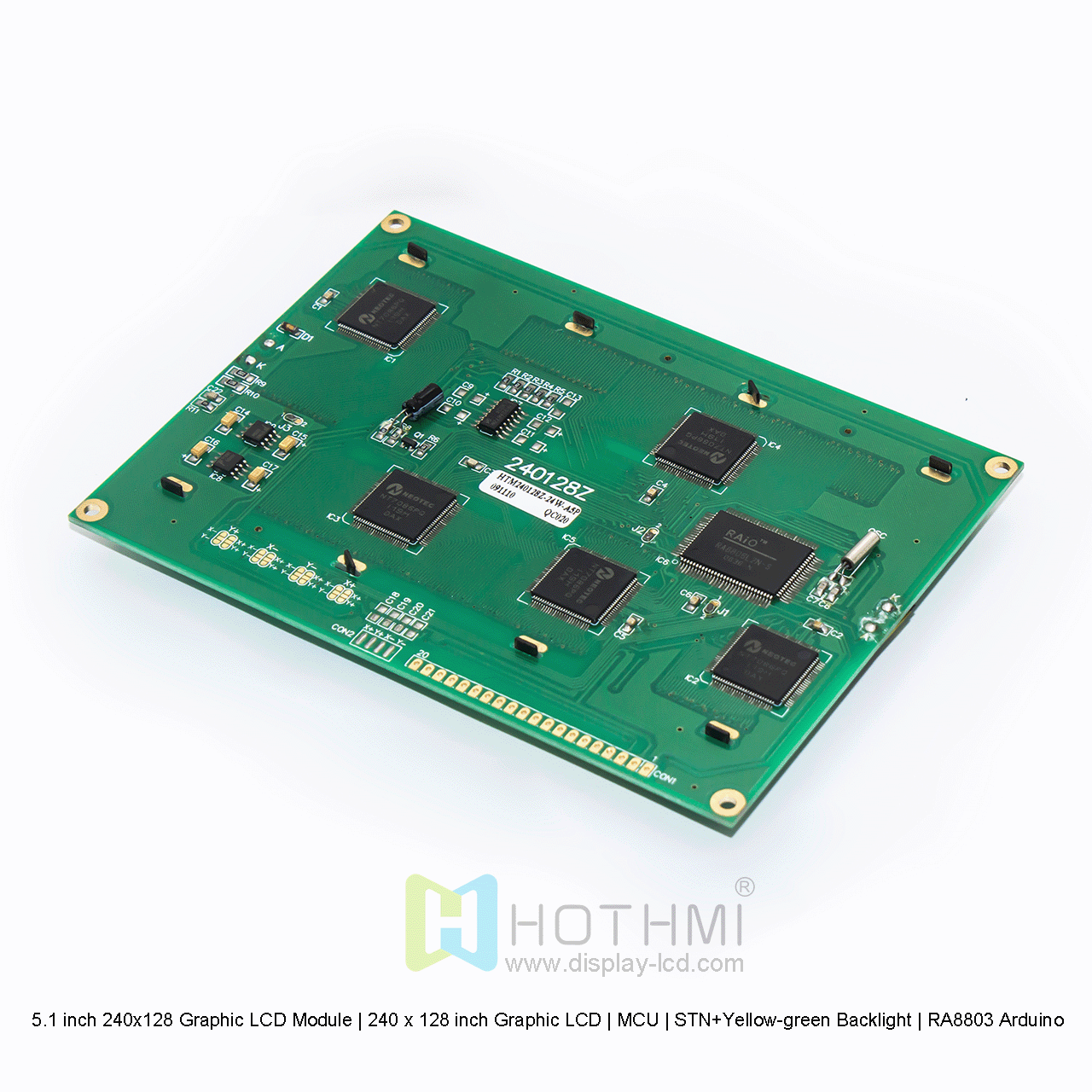 5.1 inch 240x128 Graphic LCD Module | 240 x 128 inch Graphic LCD | MCU | STN+Yellow-green Backlight | RA8803 Arduino
