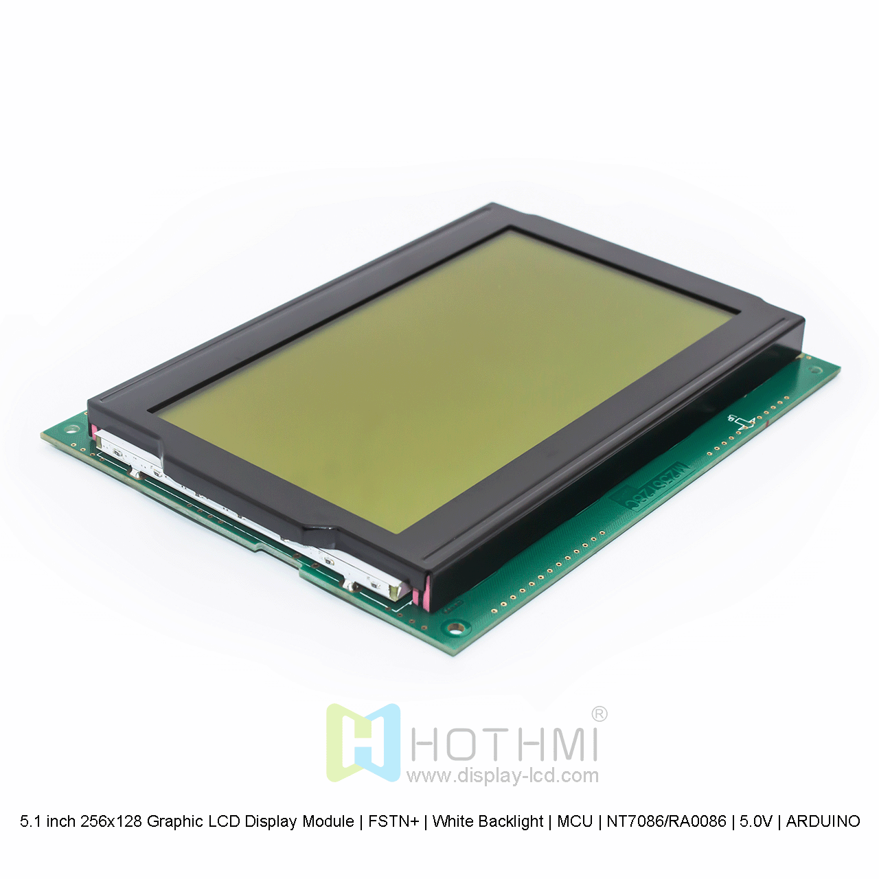 5.1 inch 256x128 Graphic LCD Display Module | FSTN+ | White Backlight | MCU | NT7086/RA0086 | 5.0V | ARDUINO