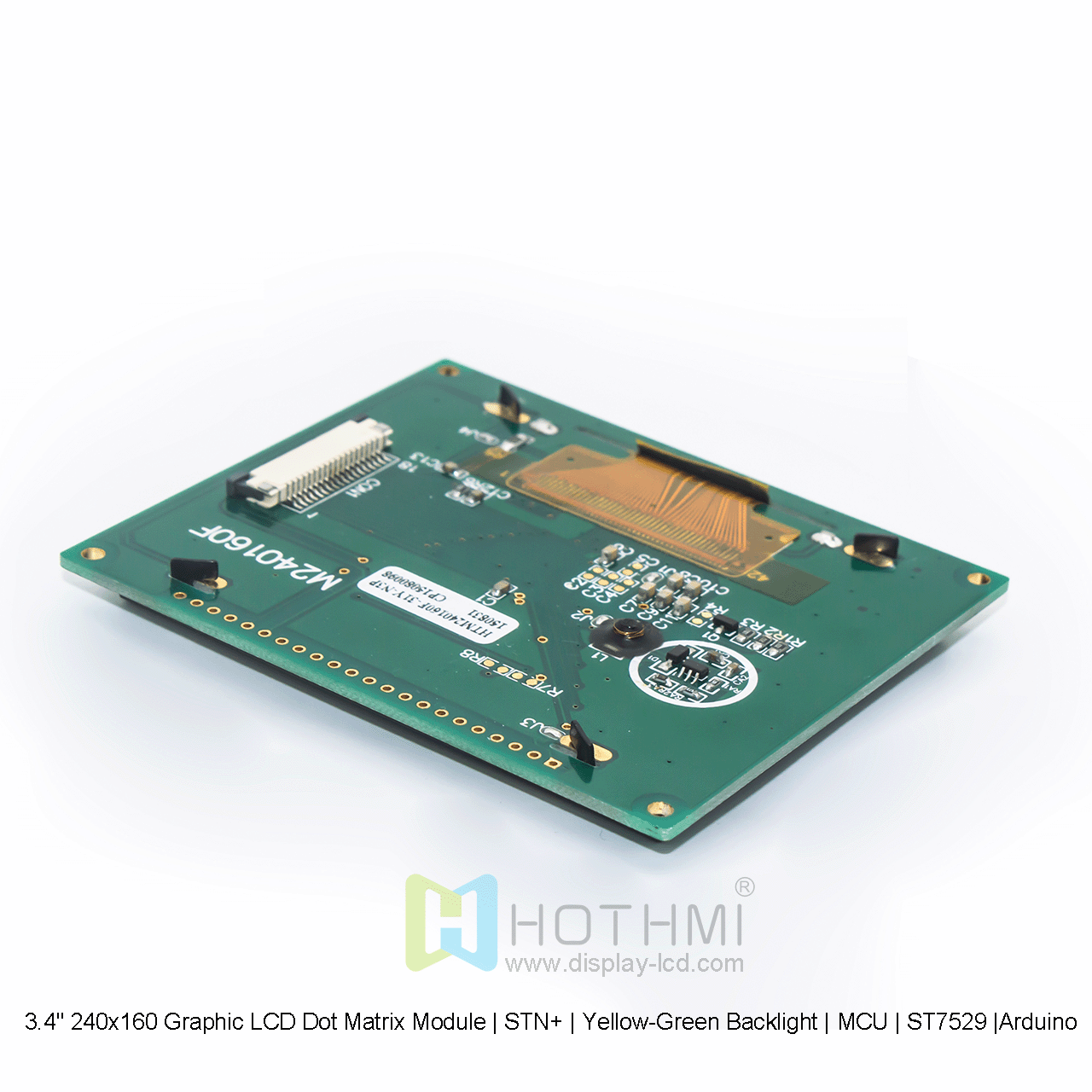 3.4" 240x160 Graphic LCD Dot Matrix Module | STN+ | Yellow-Green Backlight | MCU | ST7529 |Arduino