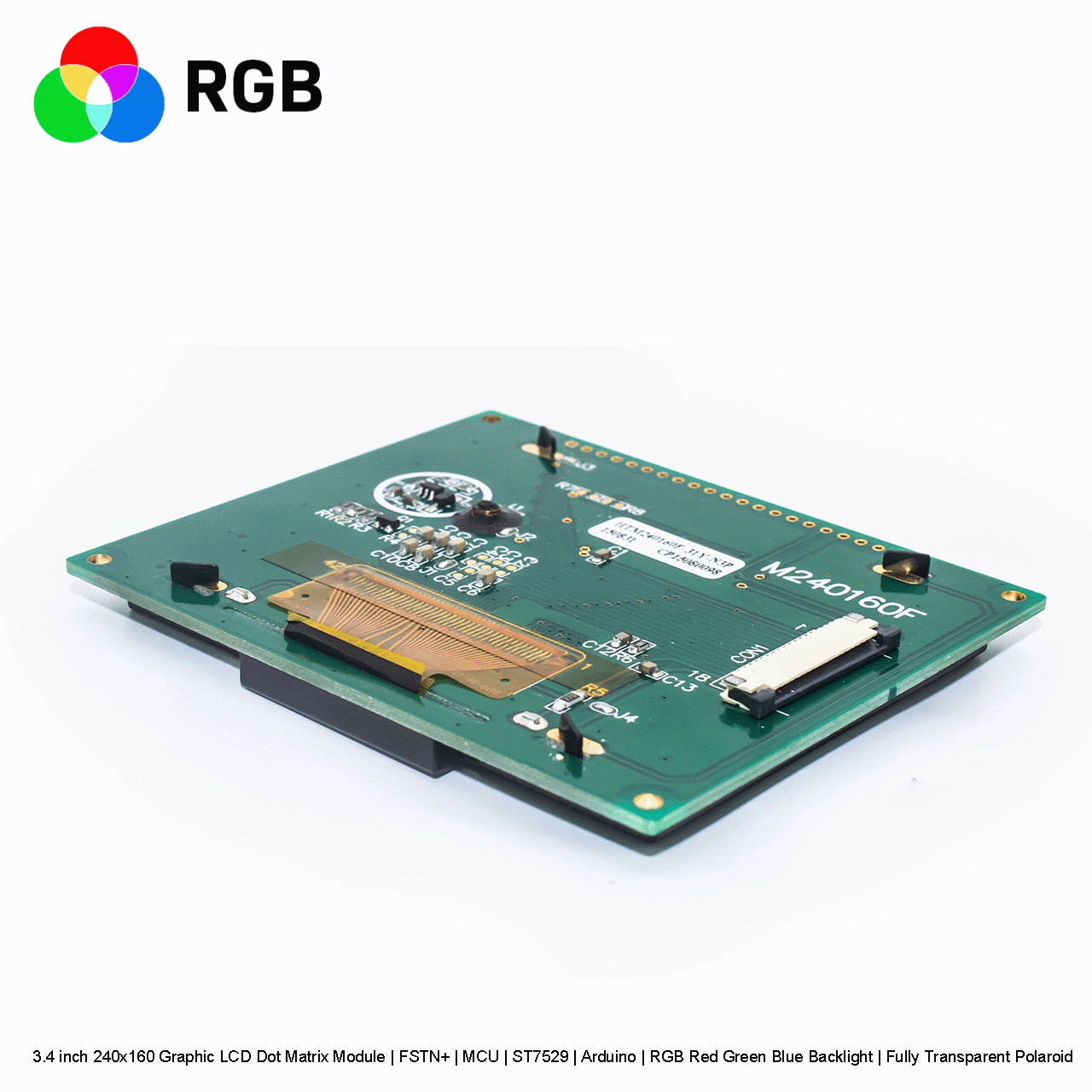 240x160 Graphic LCD Module | FSTN+With Color Backlight ST7529
