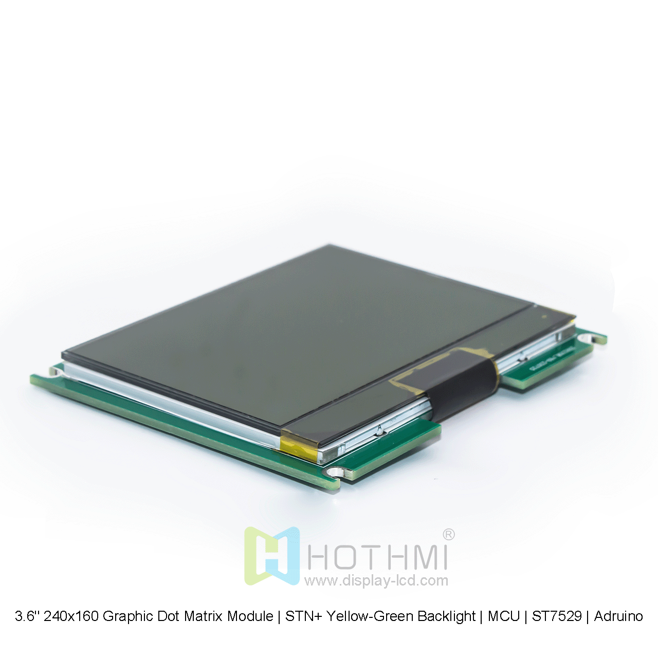 3.6" 240x160 Graphic Dot Matrix Module | STN+ Yellow-Green Backlight | MCU | ST7529 | Arduino