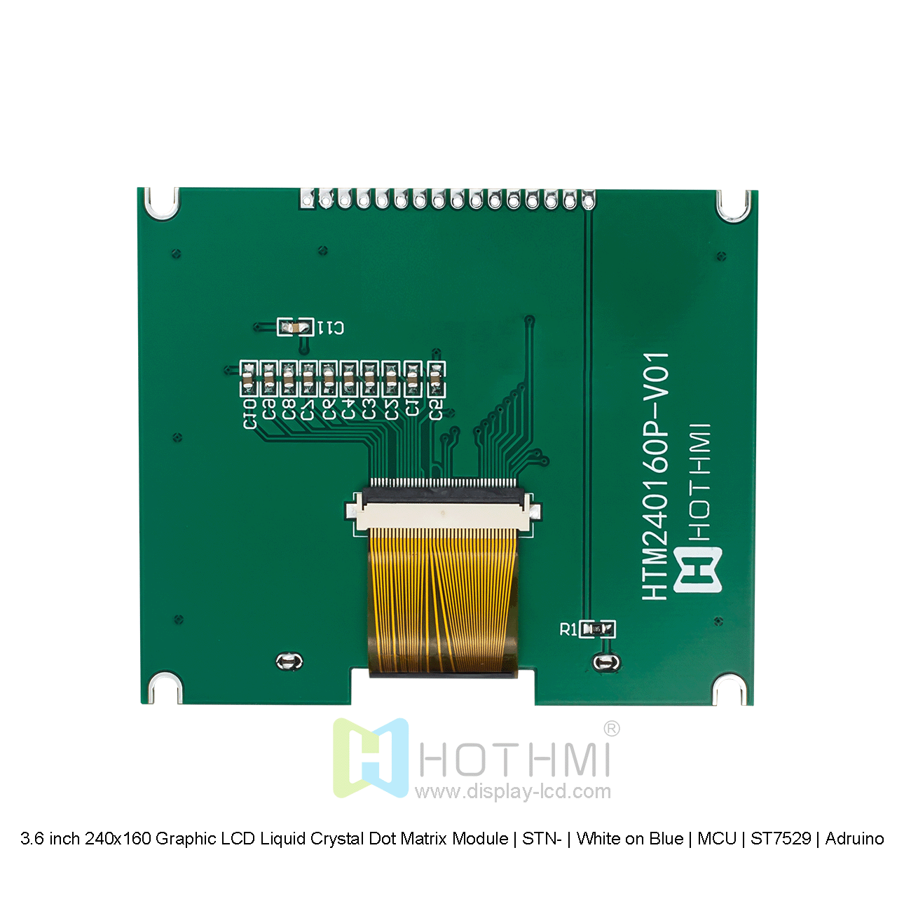 3.6 inch 240x160 Graphic LCD Liquid Crystal Dot Matrix Module | STN- | White on Blue | MCU | ST7529 | Arduino