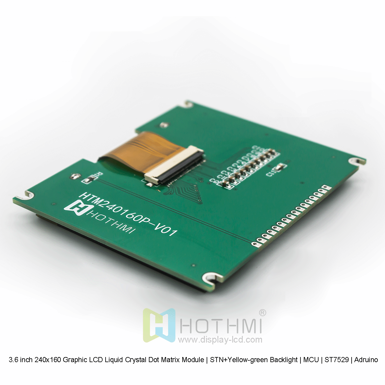 3.6 inch 240x160 Graphic LCD Liquid Crystal Dot Matrix Module | STN+Yellow-green Backlight | MCU | ST7529 | Arduino