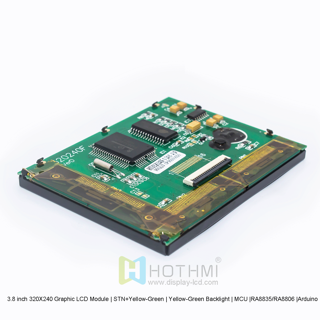 3.8 inch 320X240 Graphic LCD Module | STN+Yellow-Green | Yellow-Green Backlight | MCU |RA8835/RA8806 |Arduino