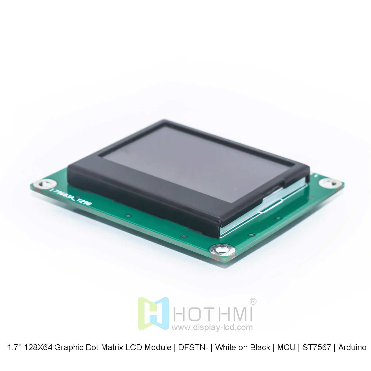 1.7" 128X64 Graphic Dot Matrix LCD Module | DFSTN- | White on Black | MCU | ST7567 | Arduino