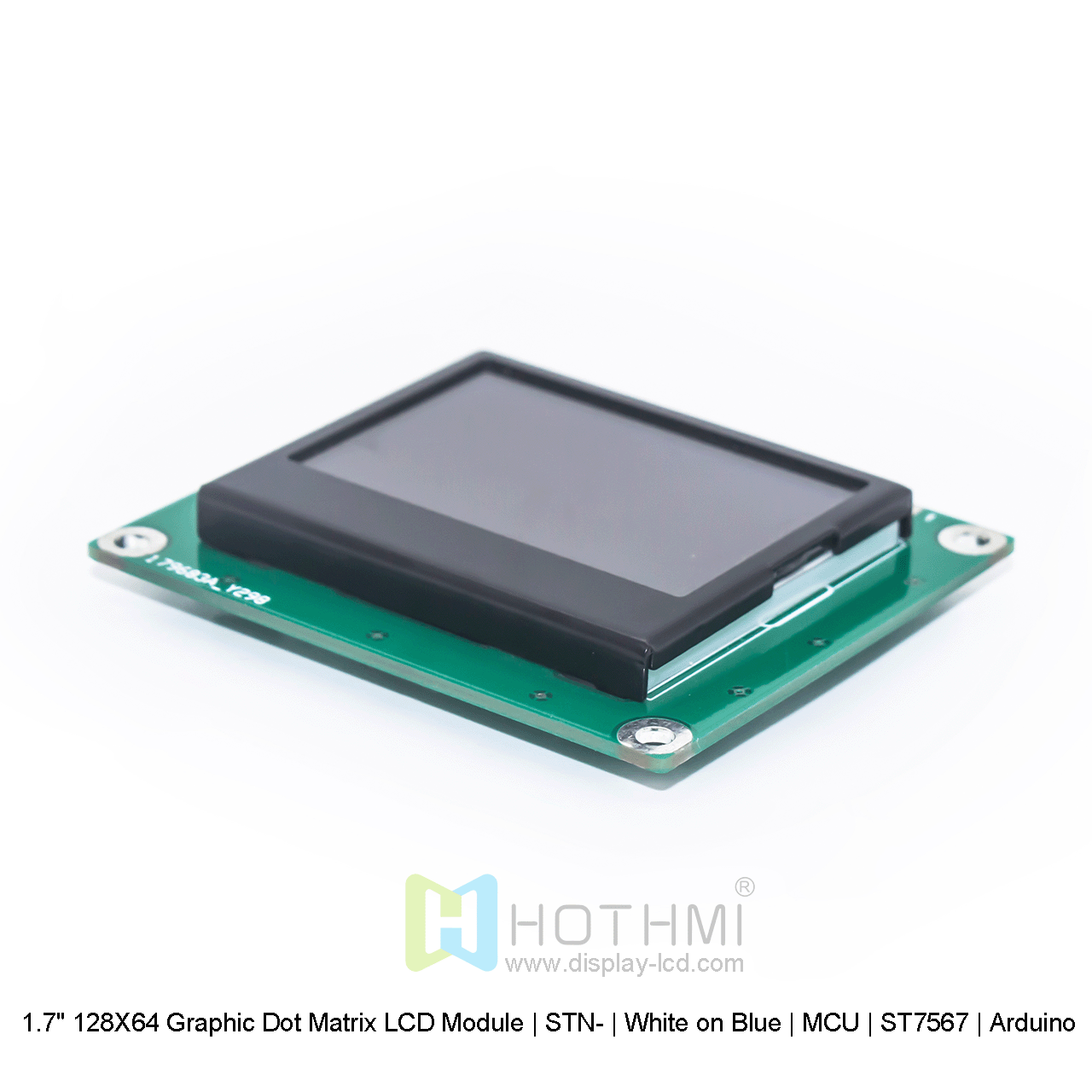 1.7" 128X64 Graphic Dot Matrix LCD Module | STN- | White on Blue | MCU | ST7567 | Arduino