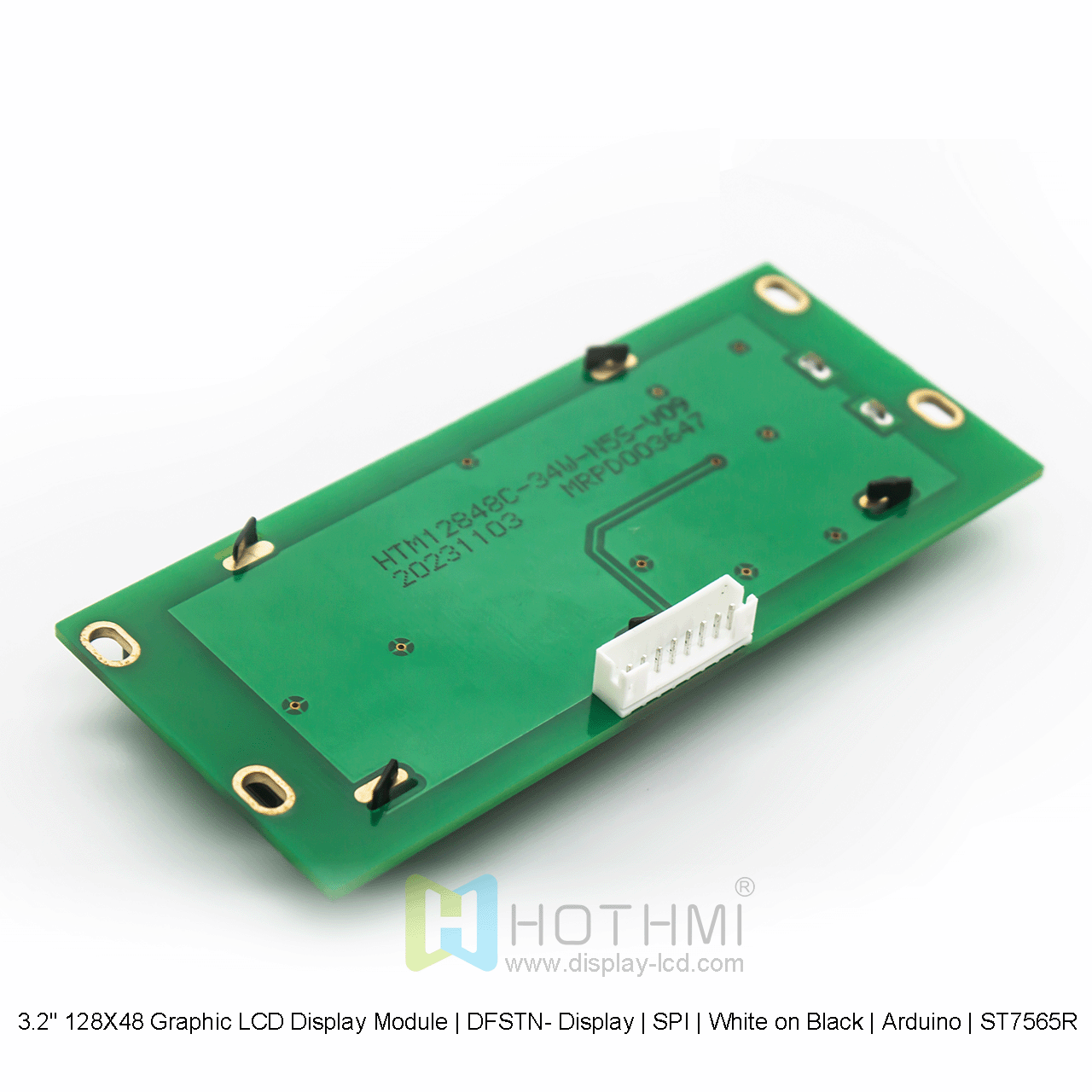 3.2" 128X48 Graphic LCD Display Module | DFSTN- Display | SPI | White on Black | Arduino | ST7565R