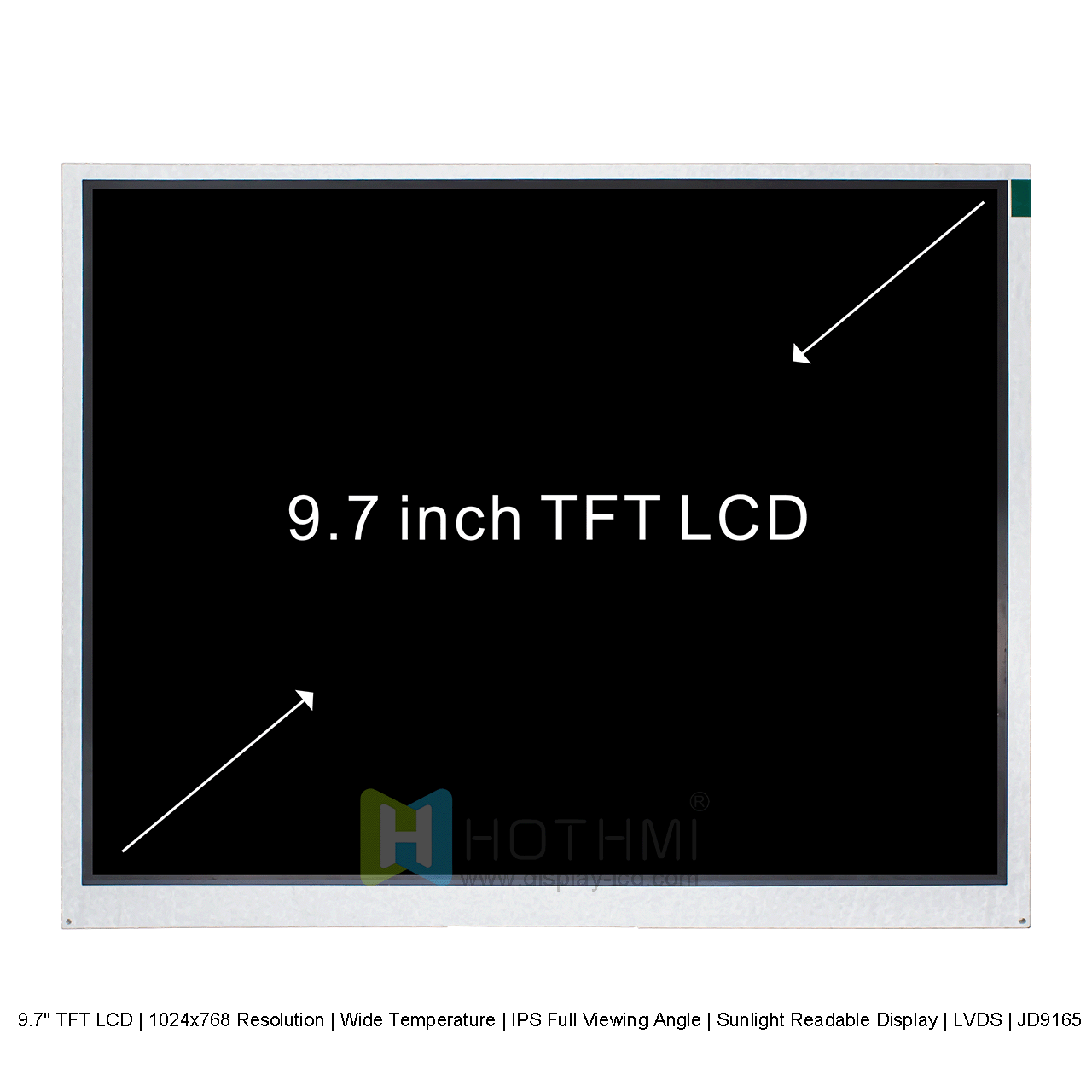 9.7 inch TFT LCD | 1024x768 LVDS Interface