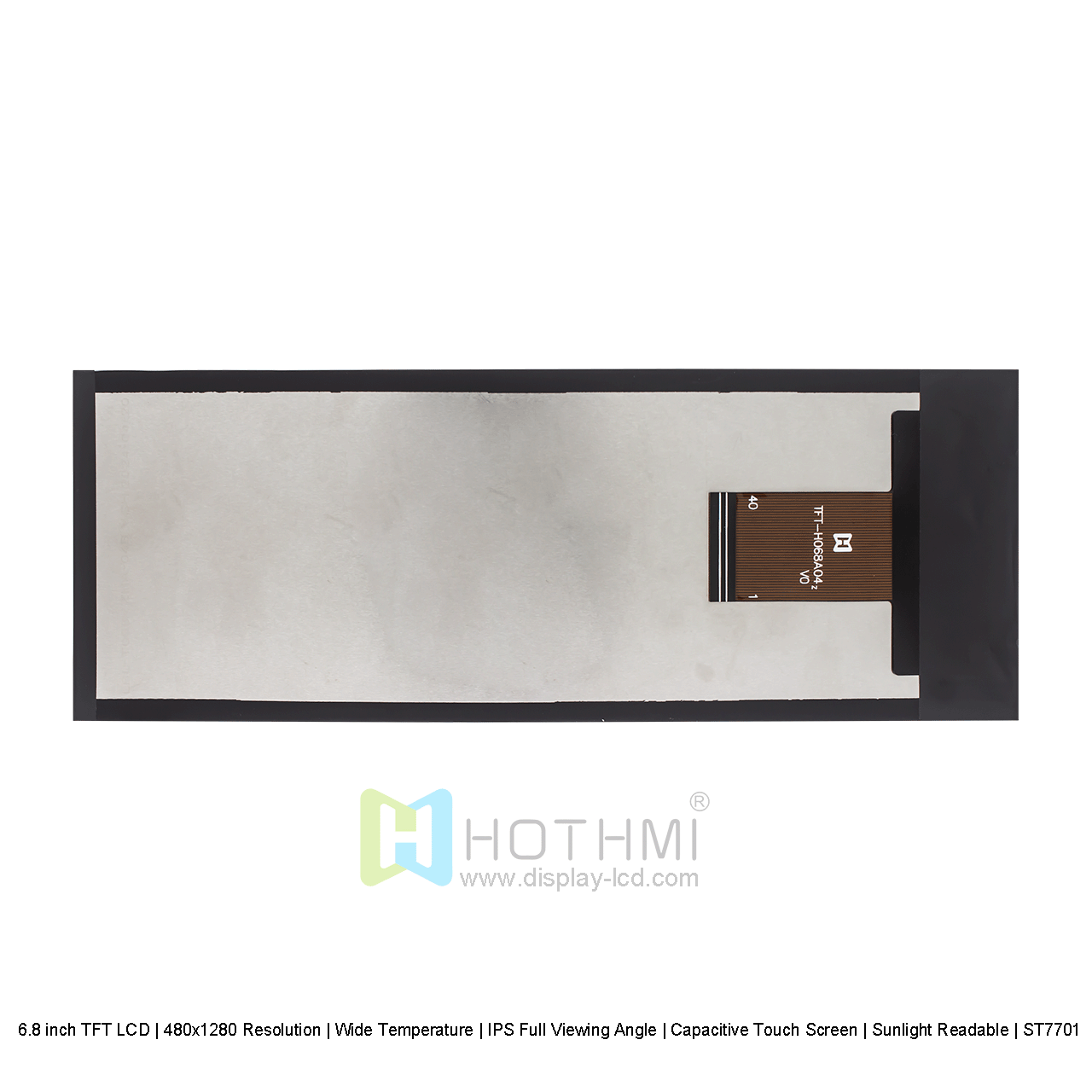 Sunlight Readable 6.8-inch TFT LCD Display | 480x1280 Resolution