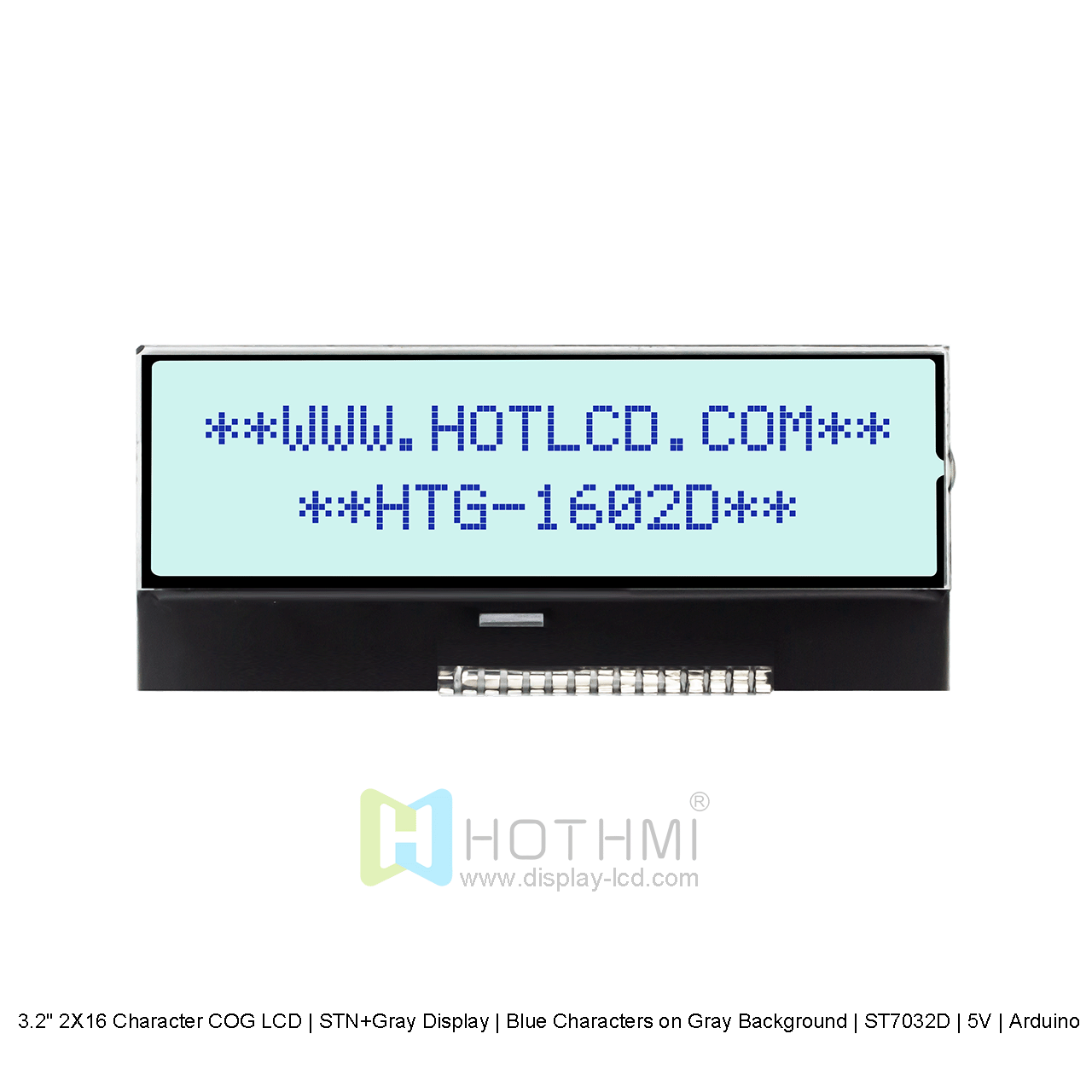 16x2 Character COG LCD | STN+Grey With White Backlight