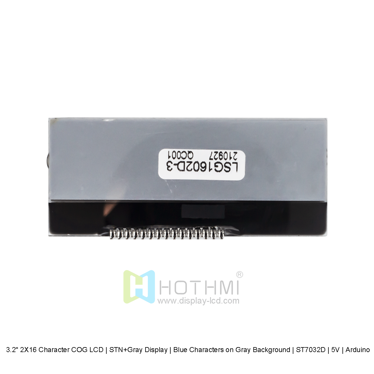 16x2 Character COG LCD | STN+Grey With White Backlight