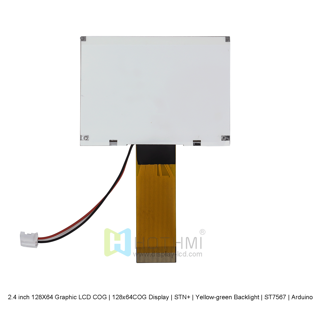 2.4 inch 128x64 Graphic LCD COG | 12864COG Display | STN+ | Yellow-green Backlight | ST7567 | Arduino