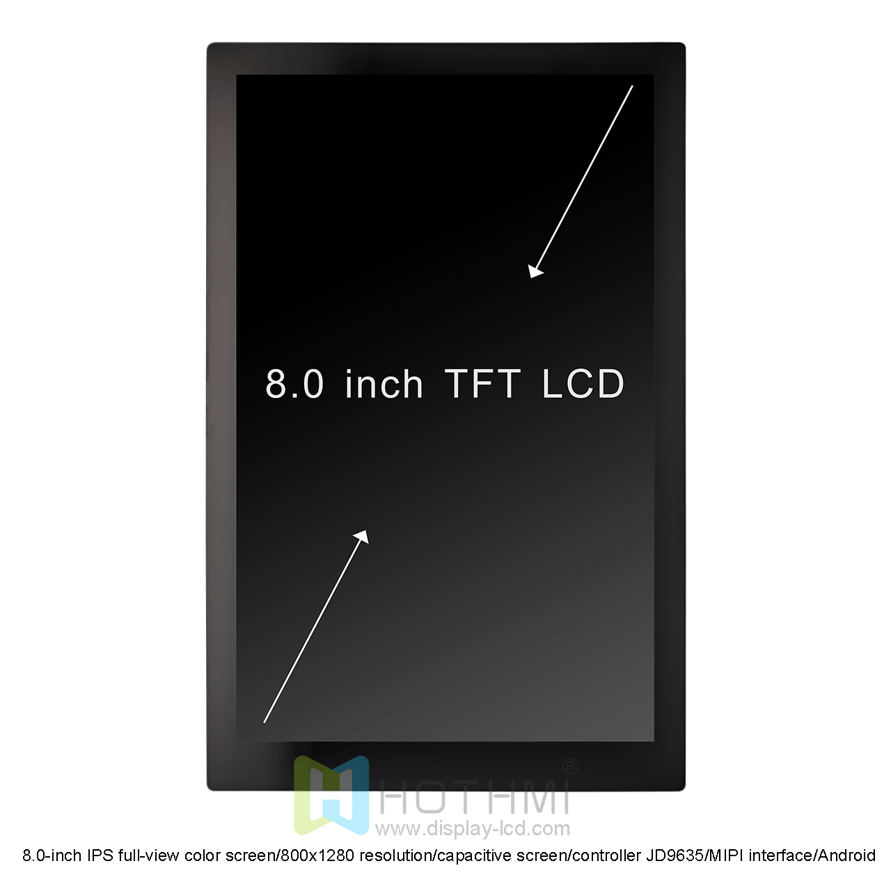 8" Capacitive Touch TFT LCD Display | 800x1280 Resolution With MIPI DSI Interface