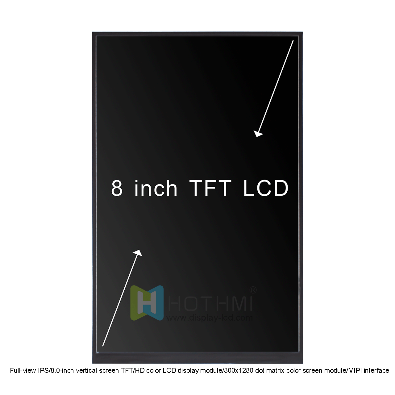 8.0-inch 800x1280 TFT LCD Display With MIPI Interface