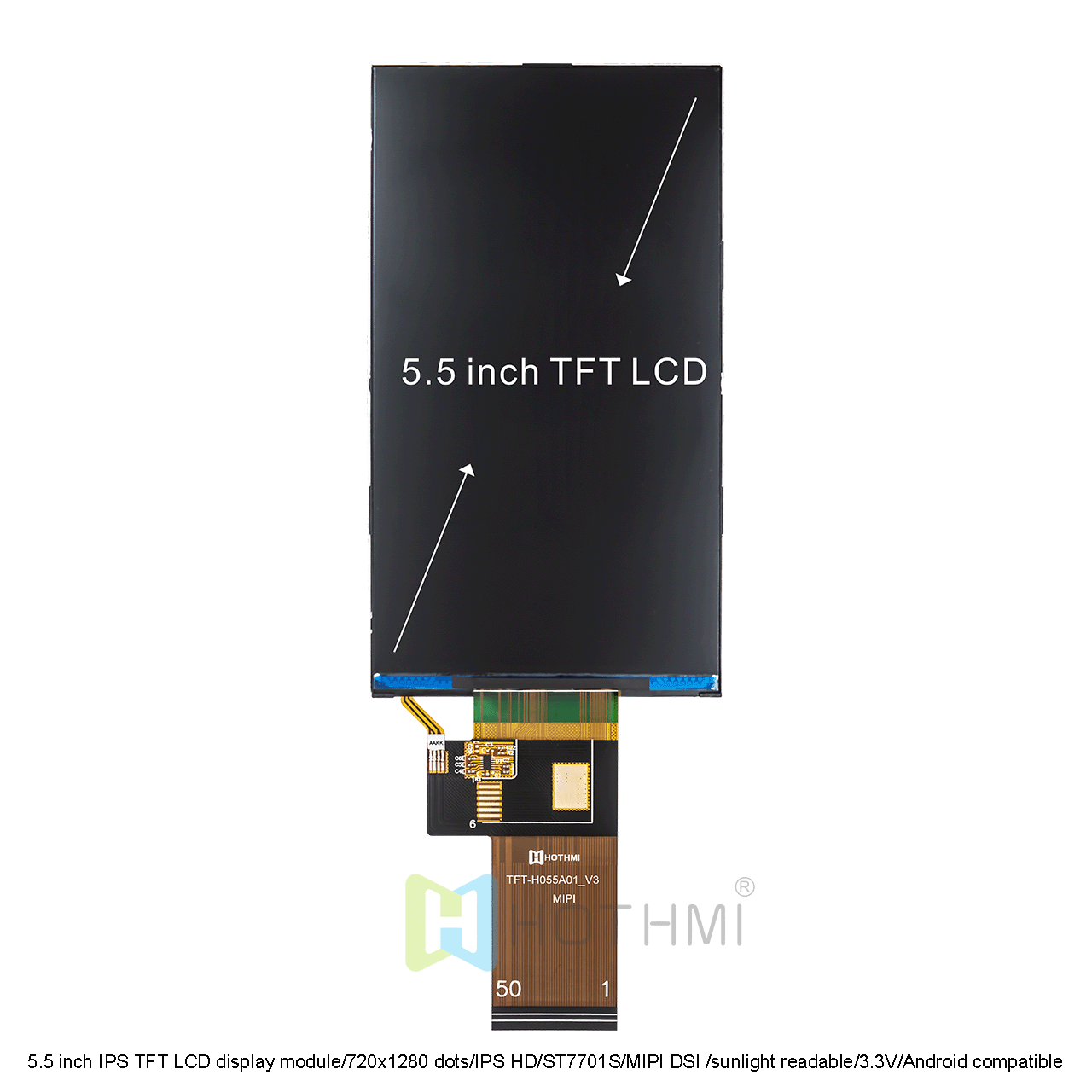 5.5 Inch TFT LCD Display | 720x1280 Resolution NV3051 Controller