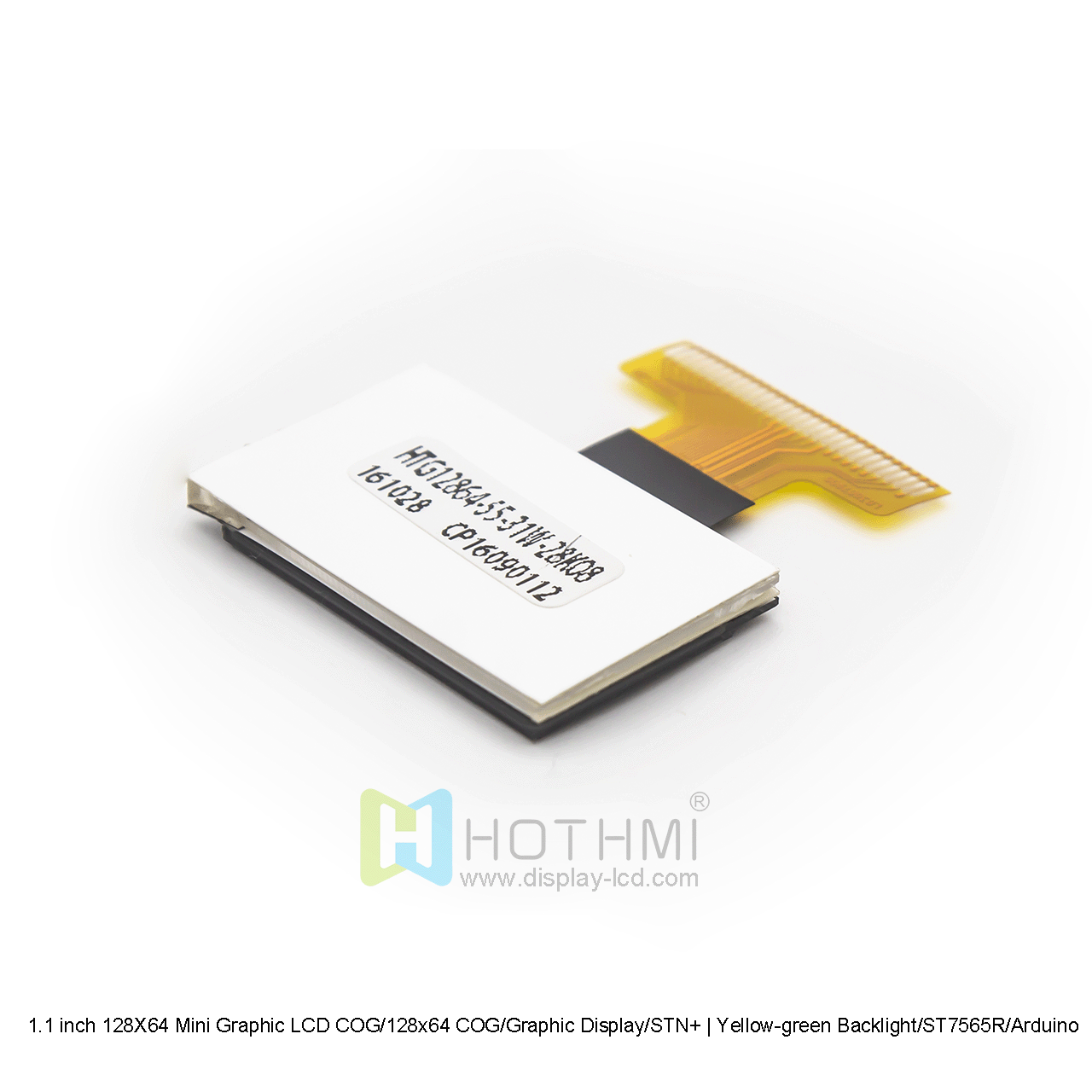 1.1 inch 128X64 Mini Graphic LCD COG/12864 COG/Graphic Display/STN+ | Yellow-green Backlight/ST7565R/Arduino