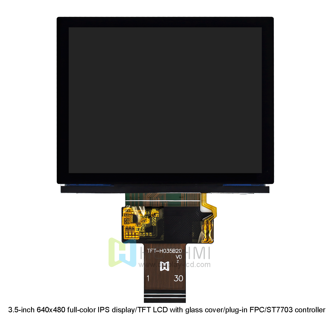 3.5" TFT LCD Display Module 640x480 MIPI DSI ST7703