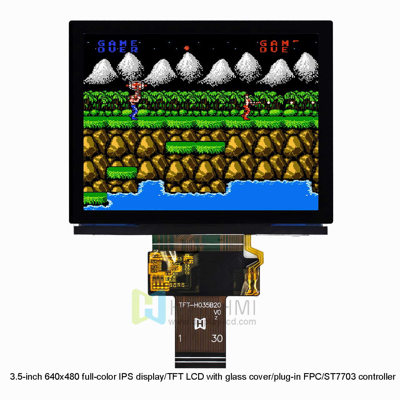 3.5" TFT LCD Display Module 640x480 MIPI DSI ST7703