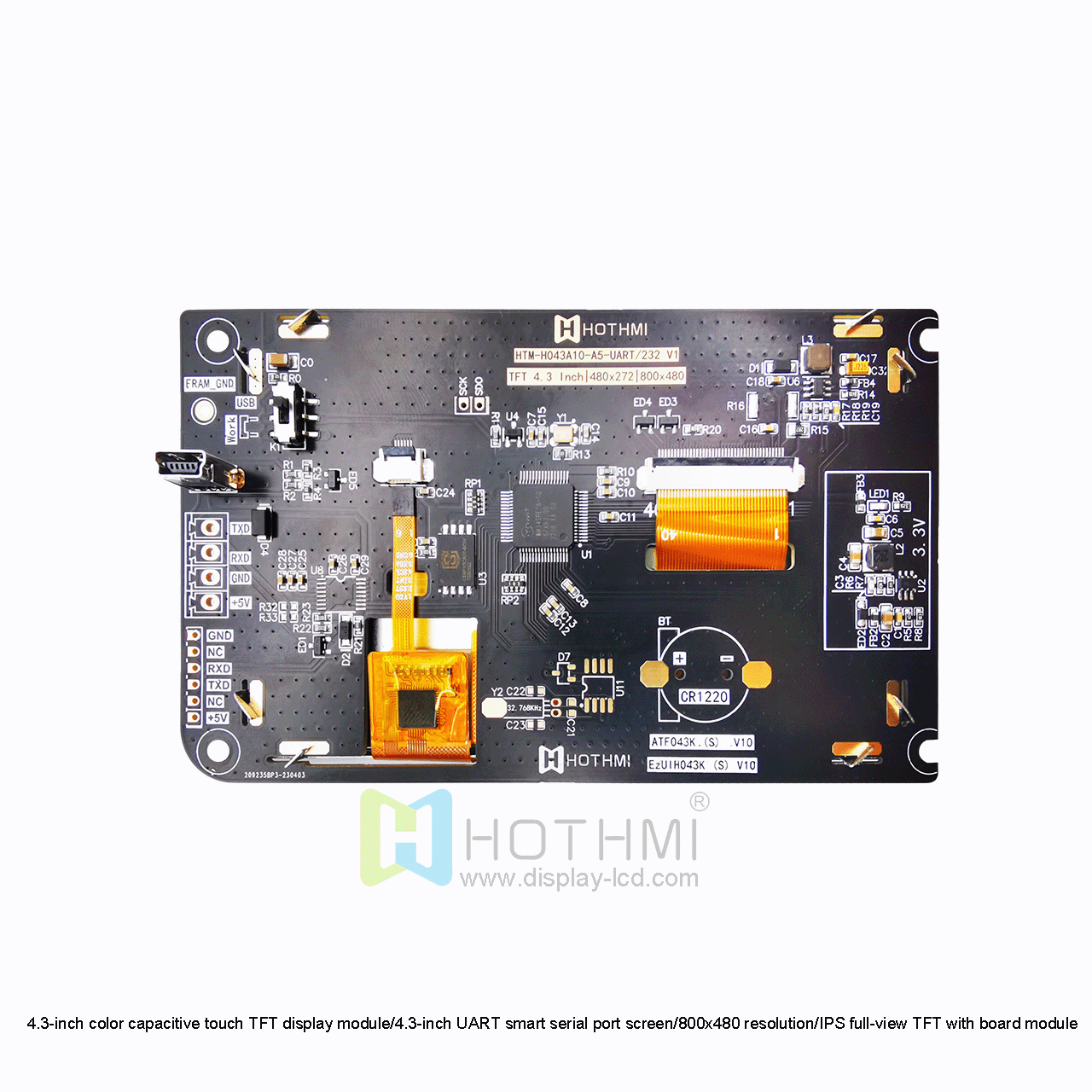 4.3-inch IPS LCD Display Module with PCAP
