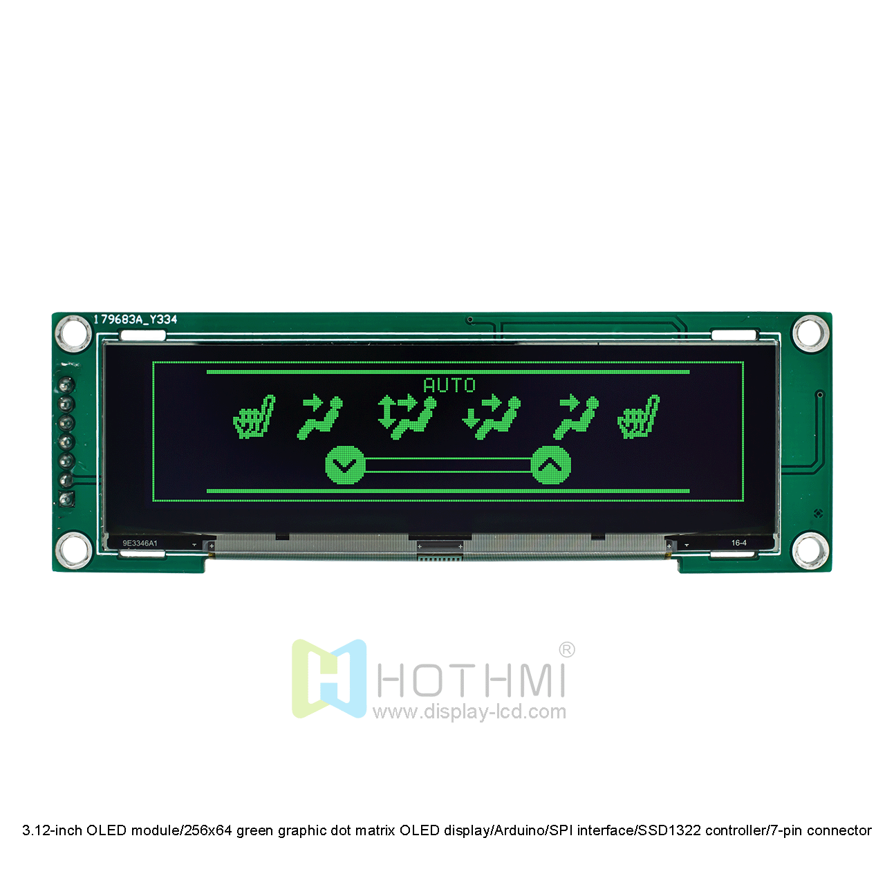 3.12 inch green OLED module/256x64/Arduino/SPI interface/SSD1322