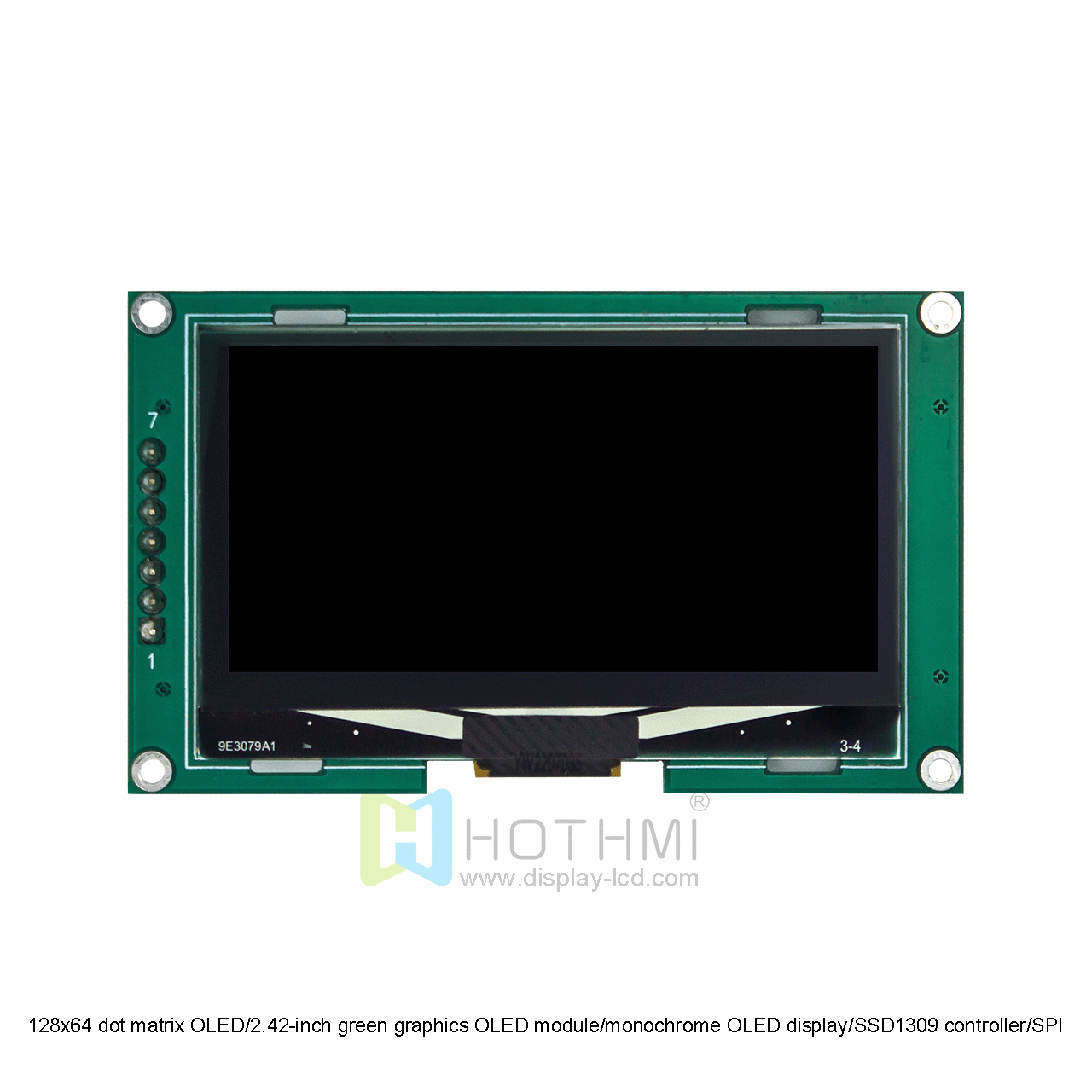128x64 green graphics OLED module/monochrome OLED display/SSD1309 controller/SPI