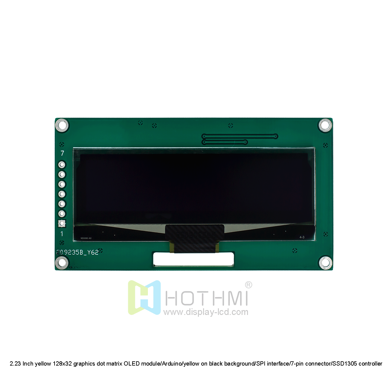 12832 back on yellow graphic dot matrix OLED module/Arduino//SPI interface/7-pin SSD1305