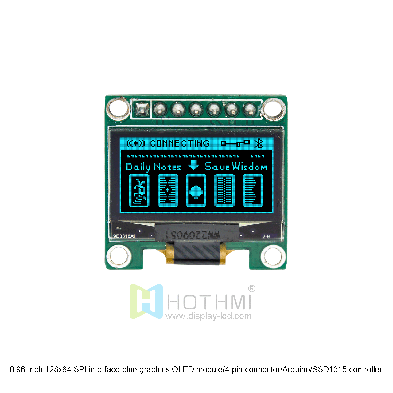0.96 INCH SPI interface graphics OLED module/4-pin connector/Arduino/SSD1315