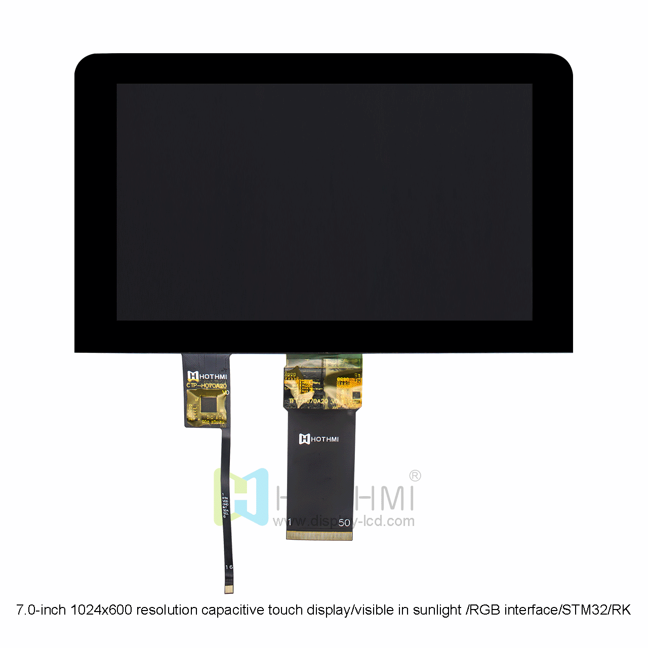 7 Inch 1024x600 Capacitive Touchscreen TFT LCD Display