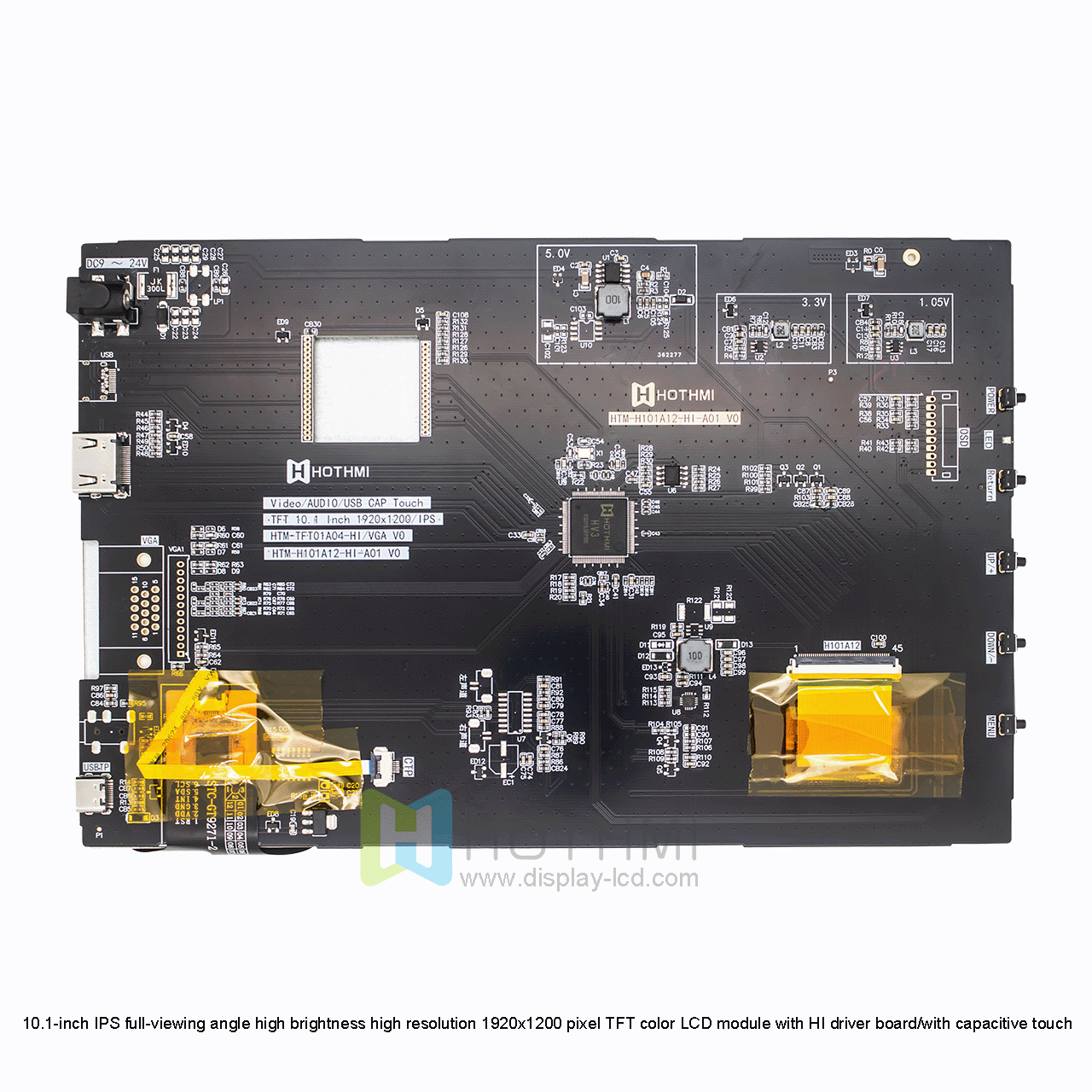10.1 Inch Sunlight Readable TFT LCD | 1920x1200 Capacitive TouchScreen